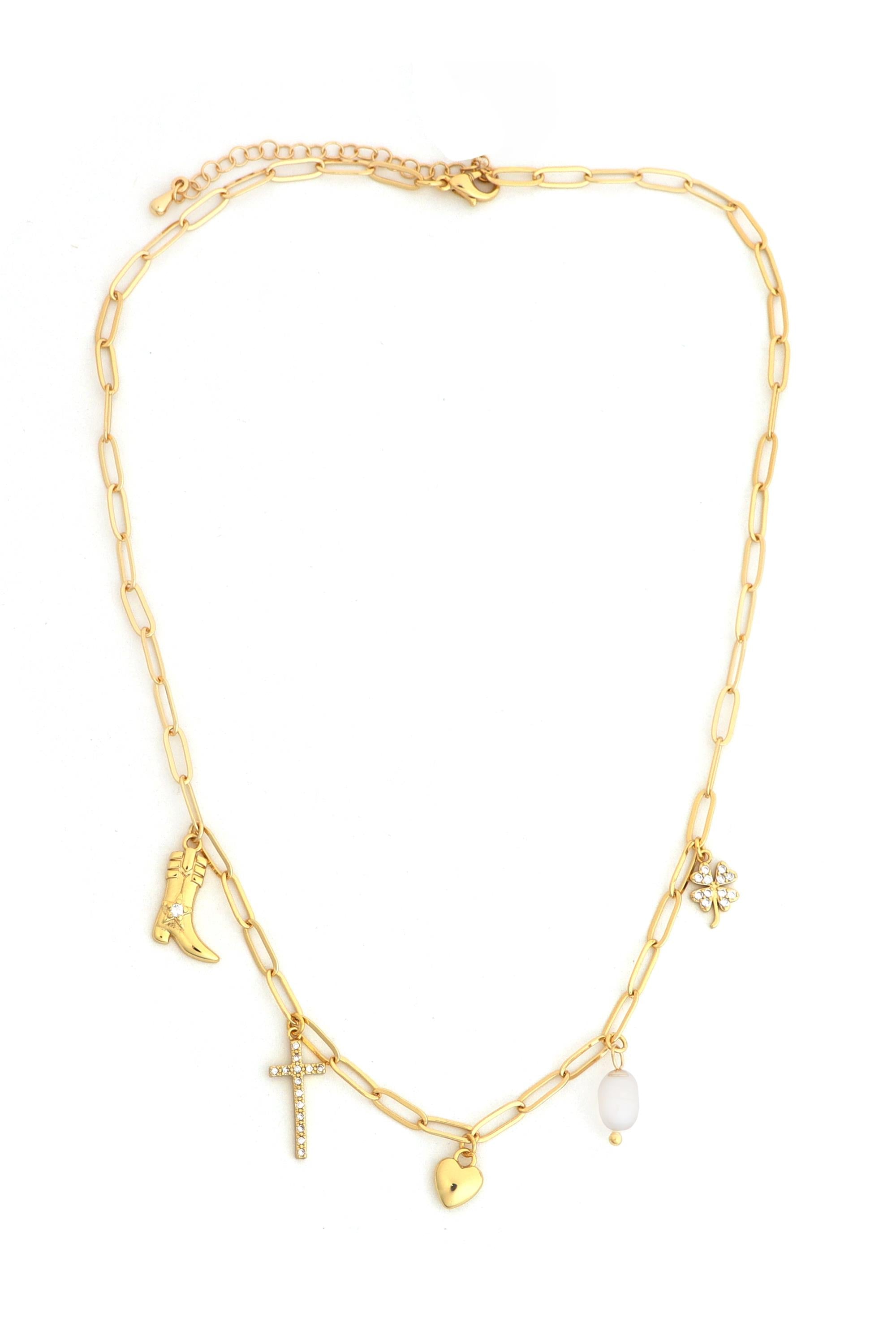 16 In Neck Mixed Western Charm 8mm Pear