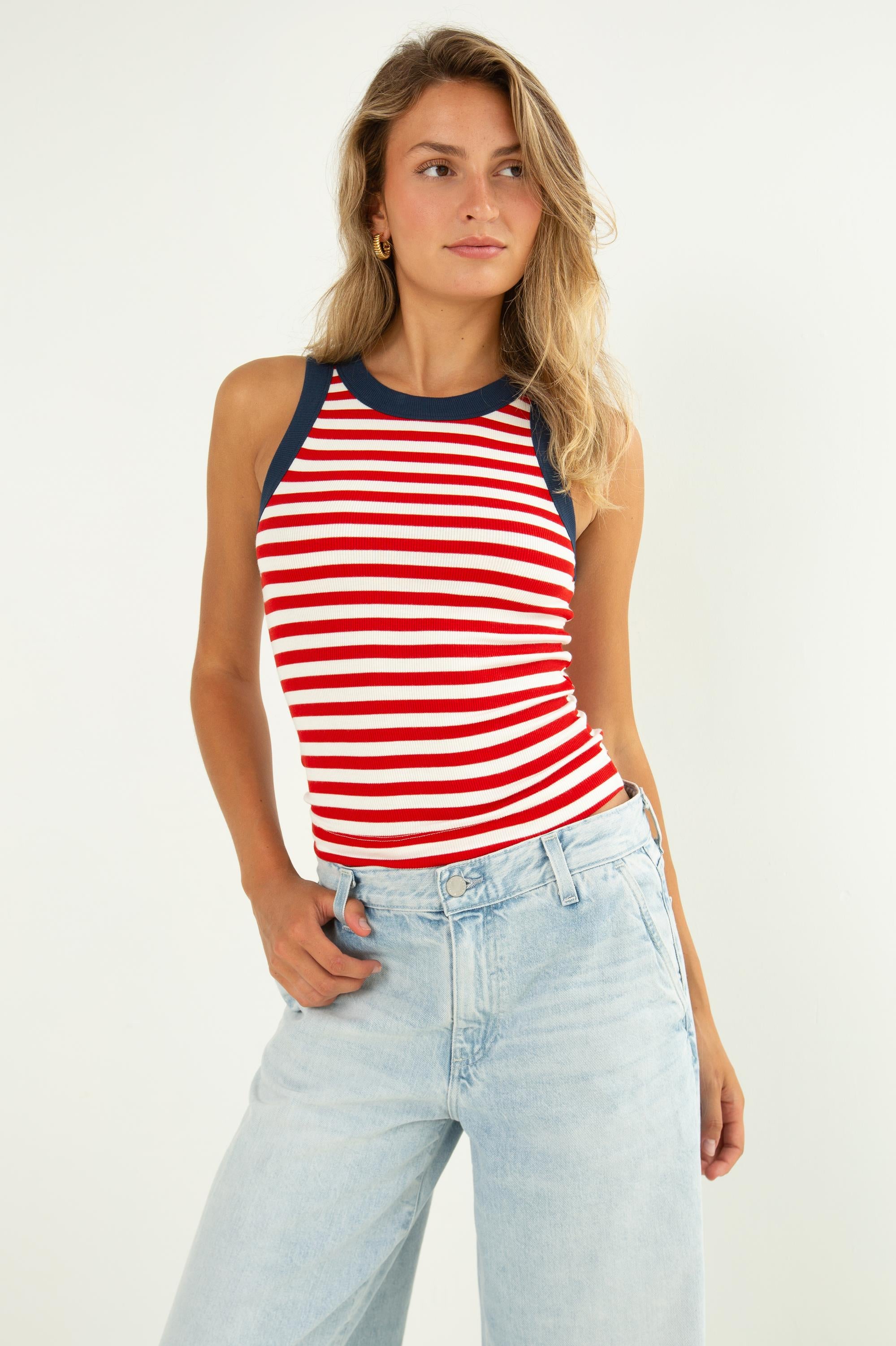 Gina Wide Binding Crop Tank