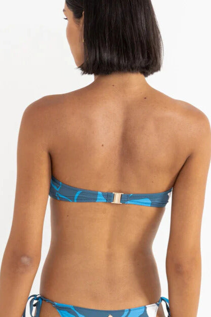 Malia Floral Tie Front Bandeau Top