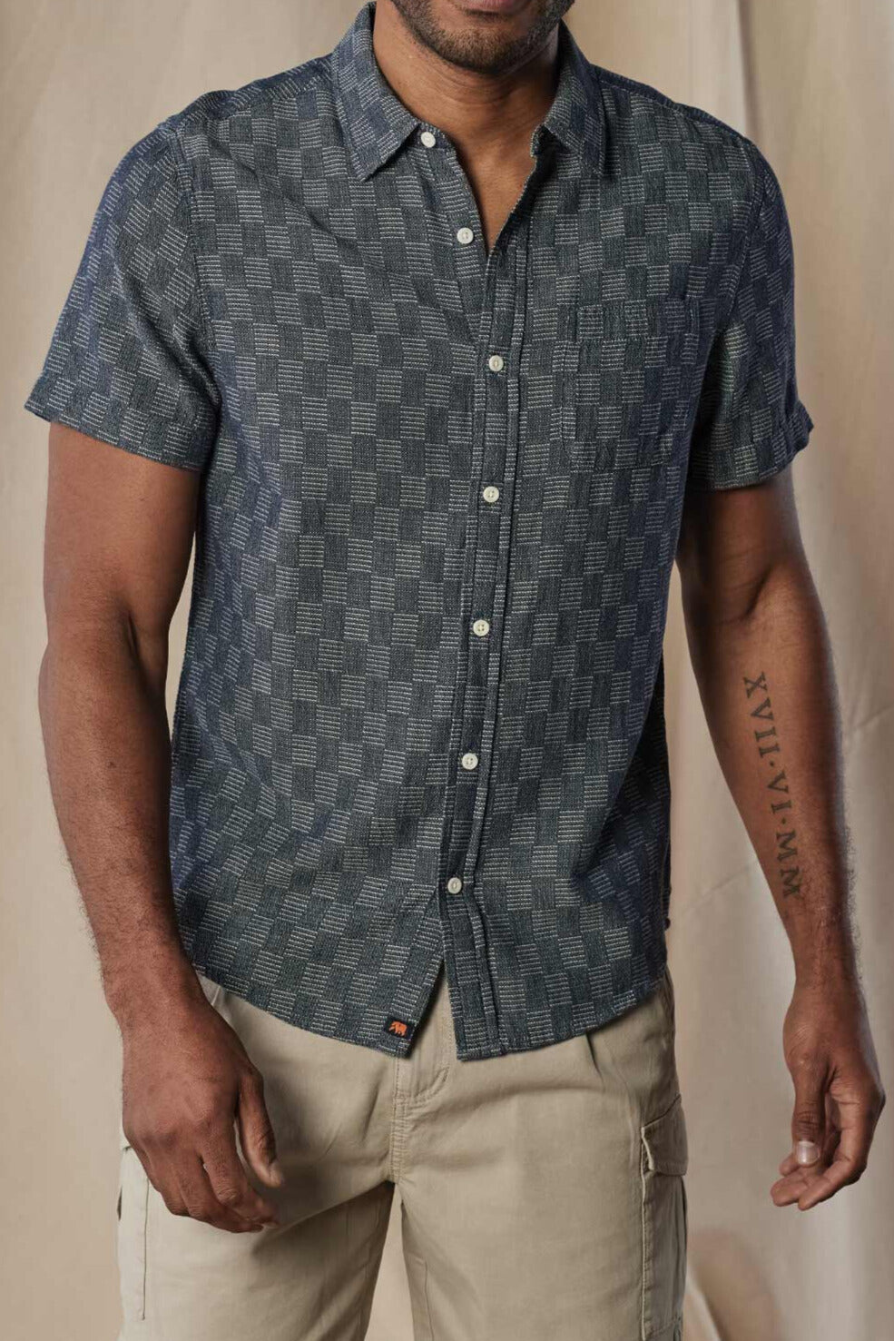 Freshwater Button Up Ivory Crinkle