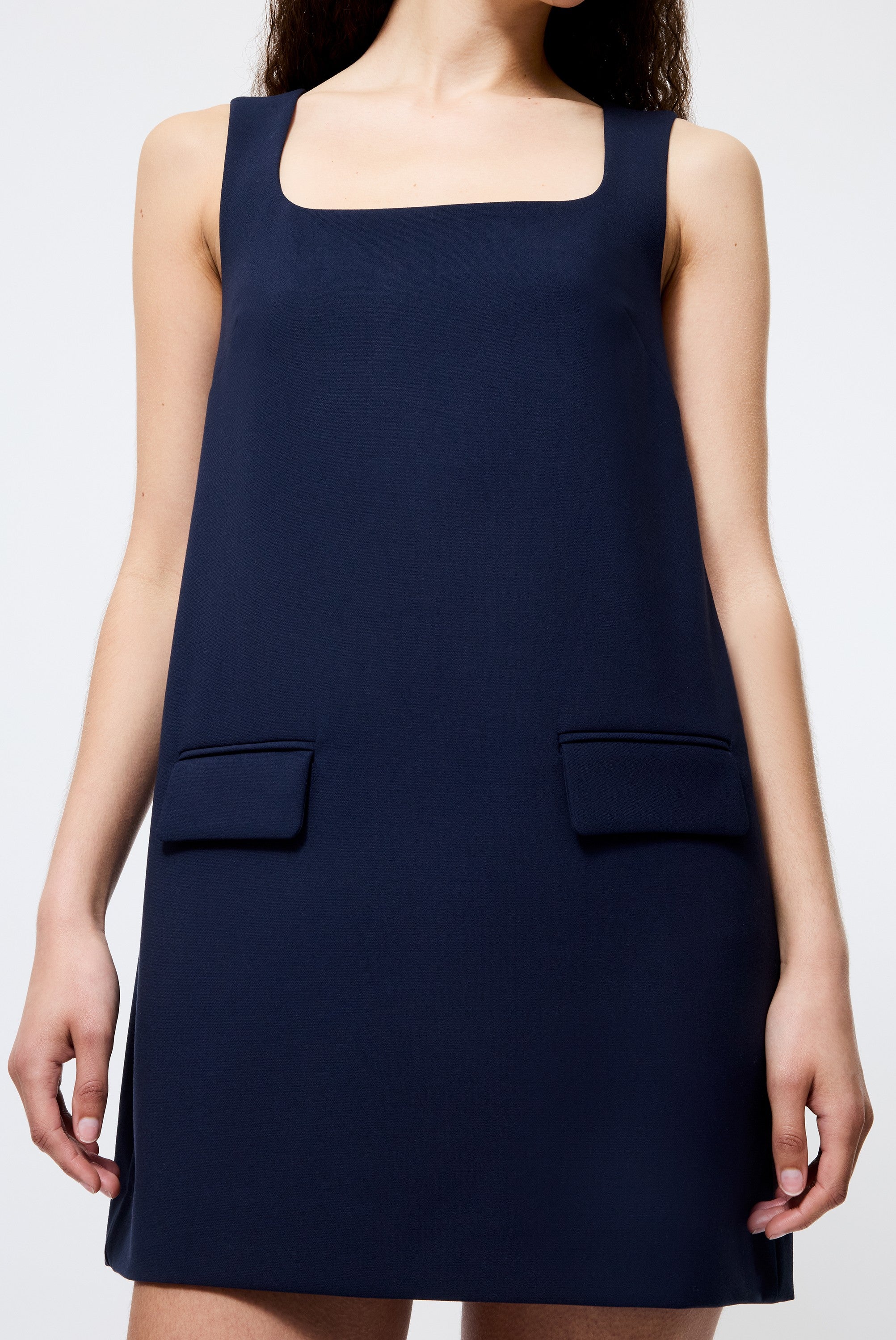 Whisper Square Neck Sleeveless Mini Dress