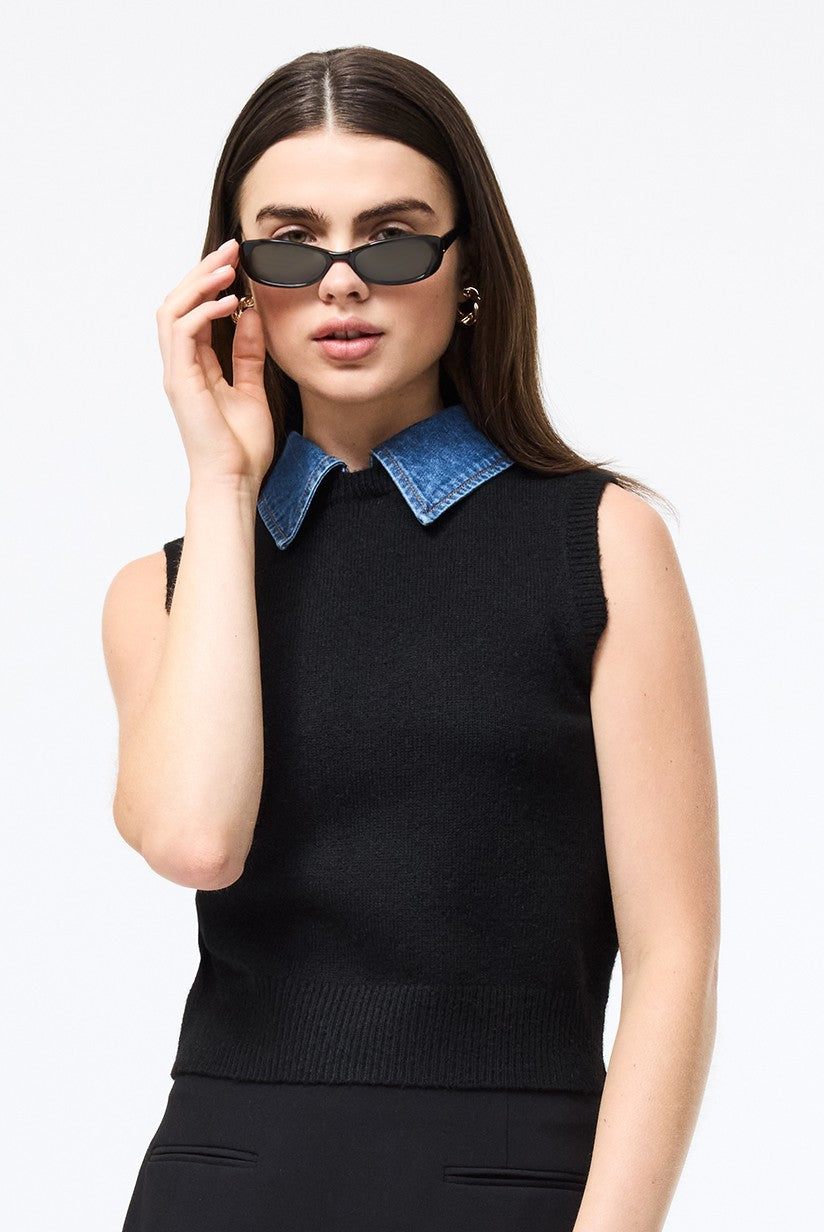 Ellie Knit Collared Vest