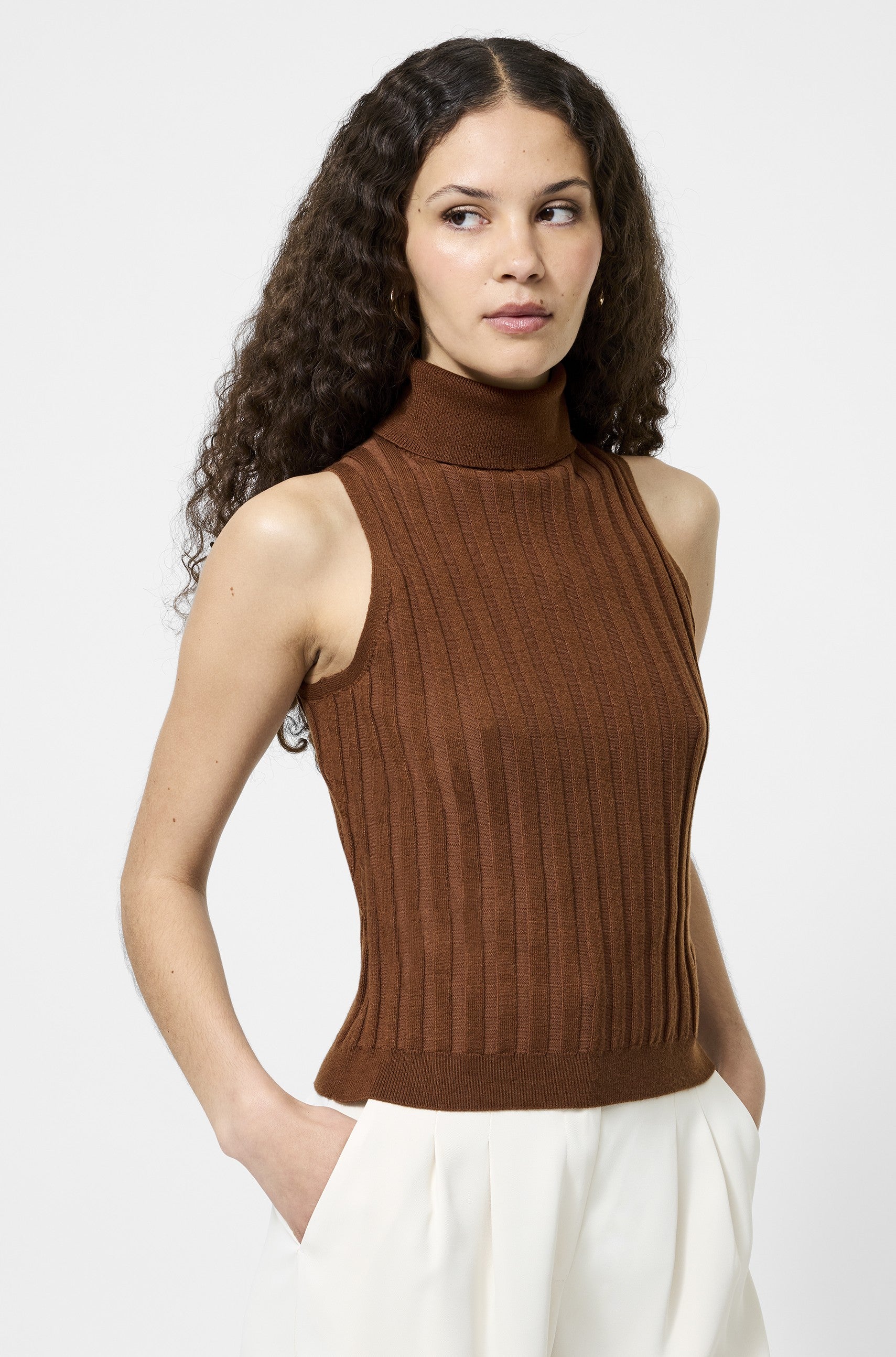 Turtleneck Tank Sweater