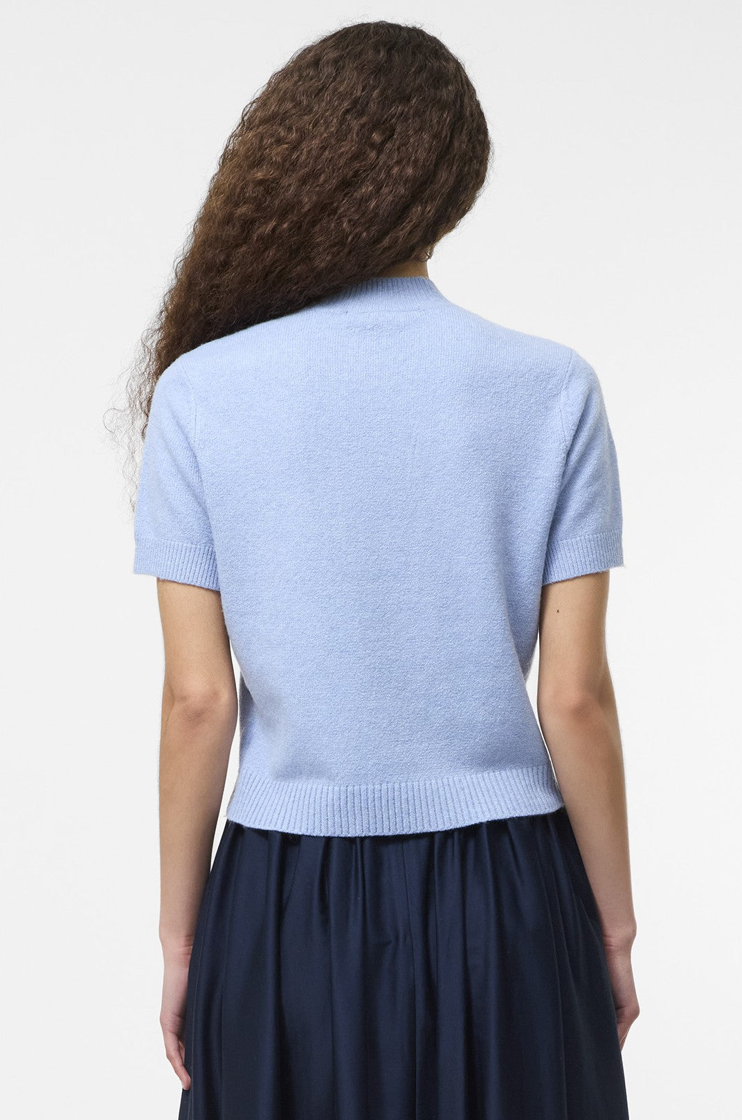 Vhari Mock Neck Short Sleeve Top