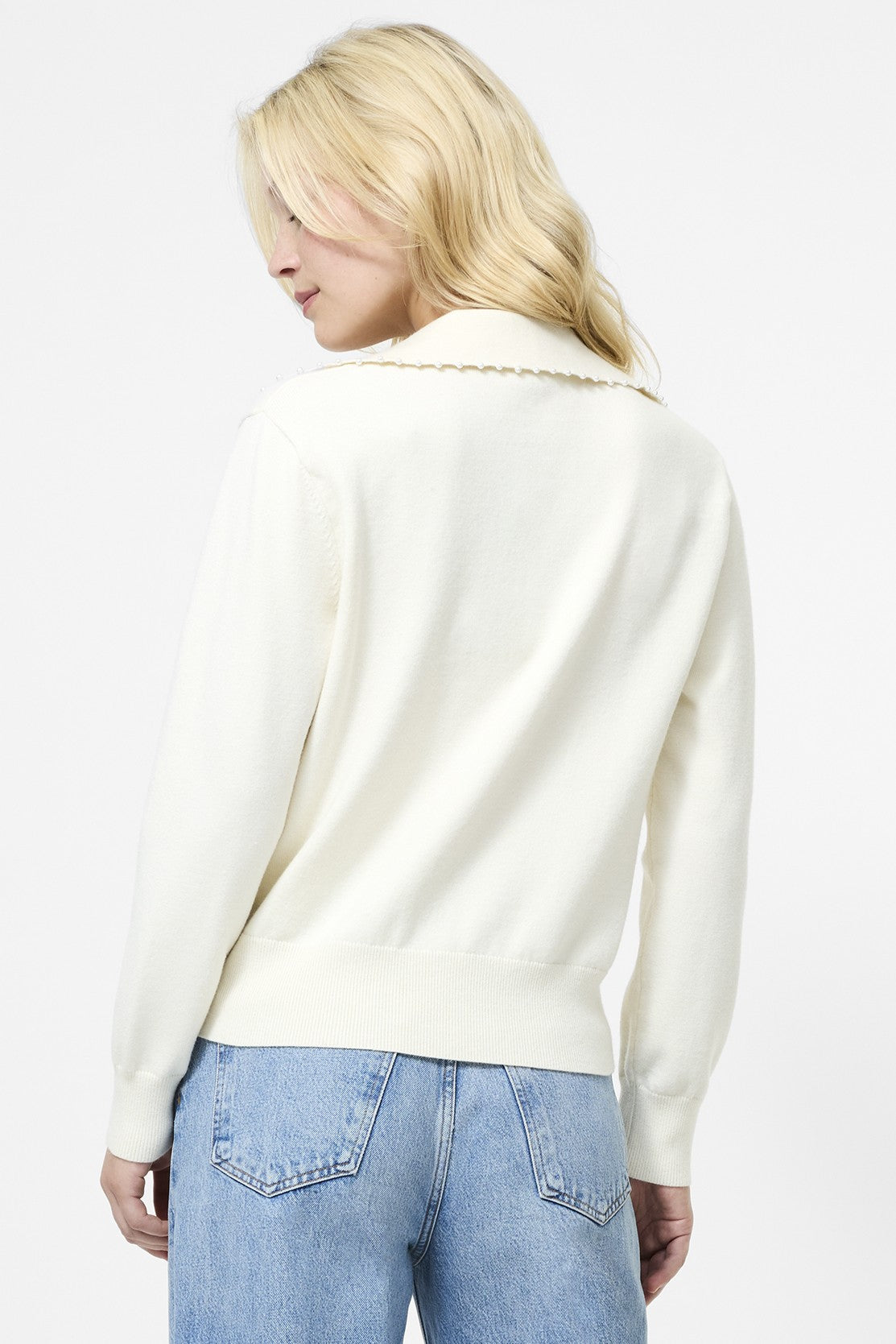 Sloane Knit Pearl V Neck Sweater