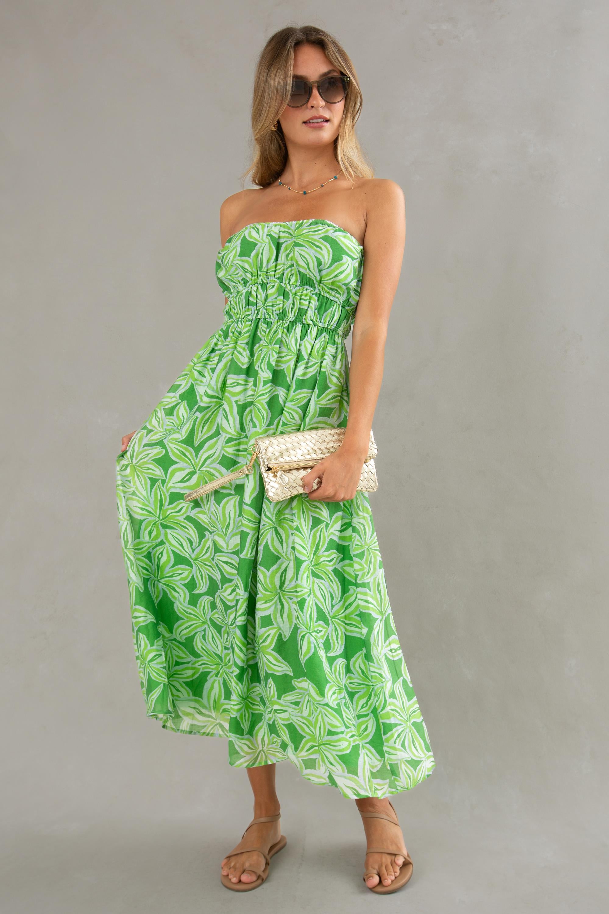 Peyton Strapless Midi Dress