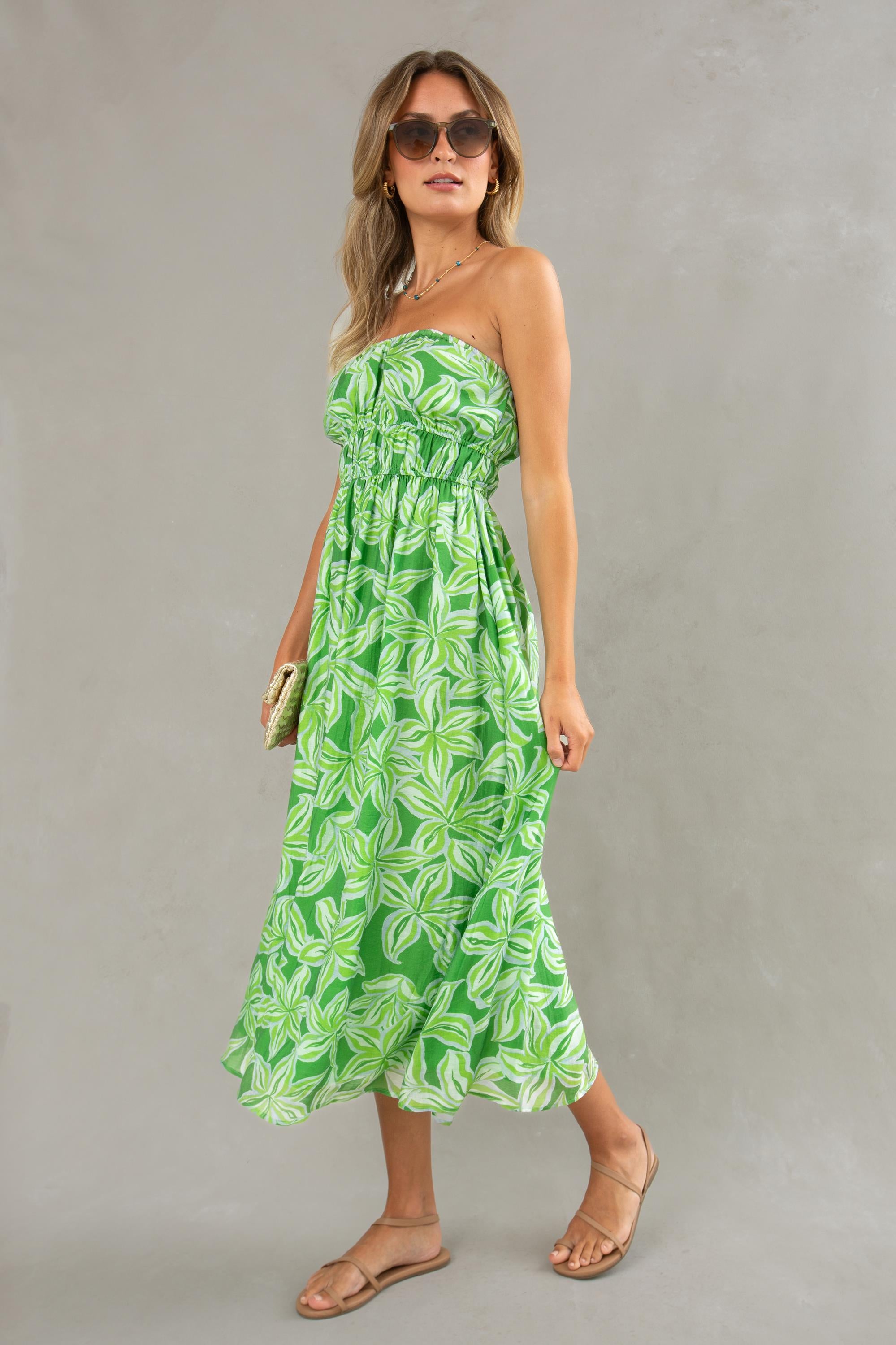 Peyton Strapless Midi Dress