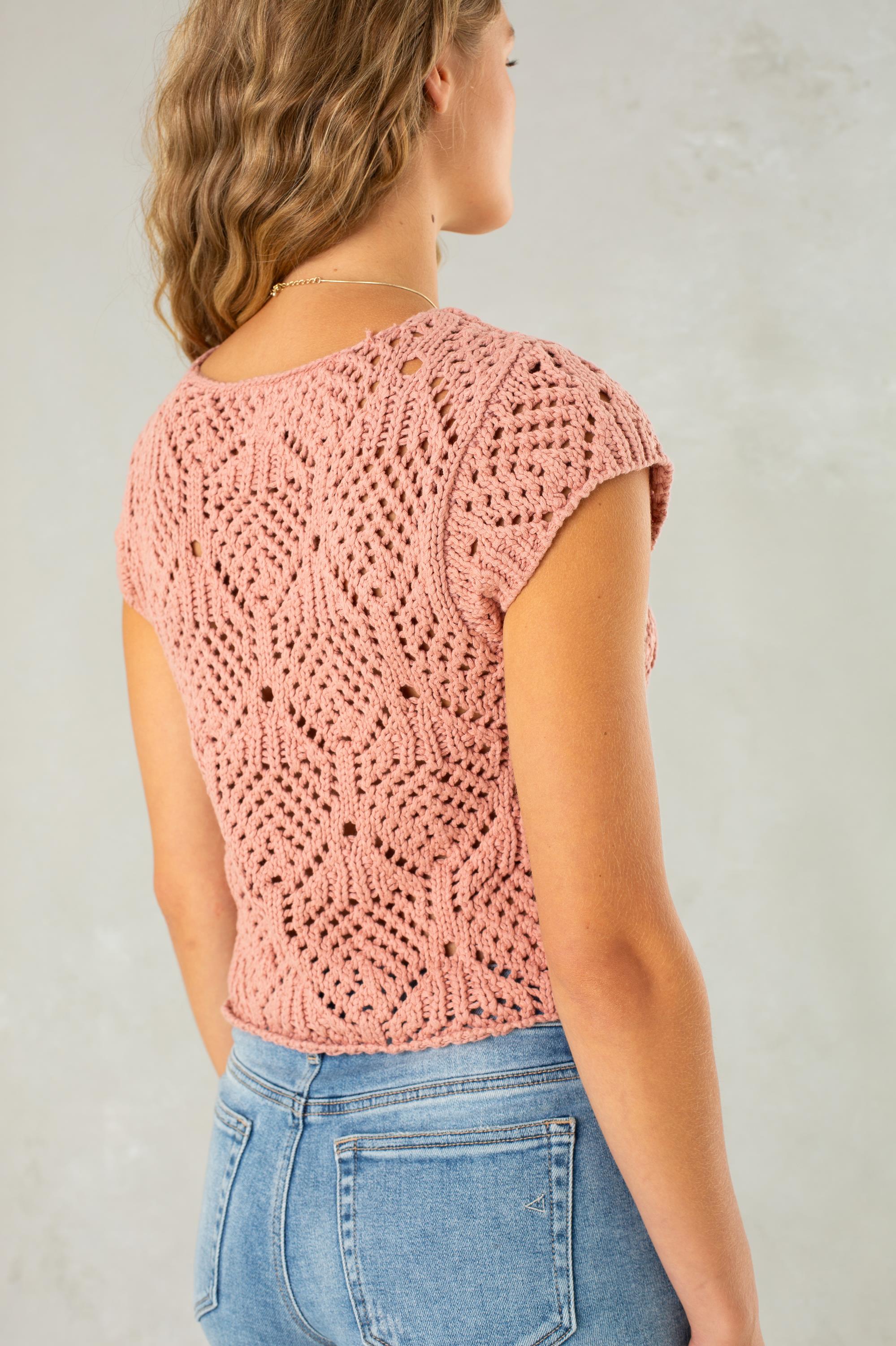 Kendra Crochet Tee