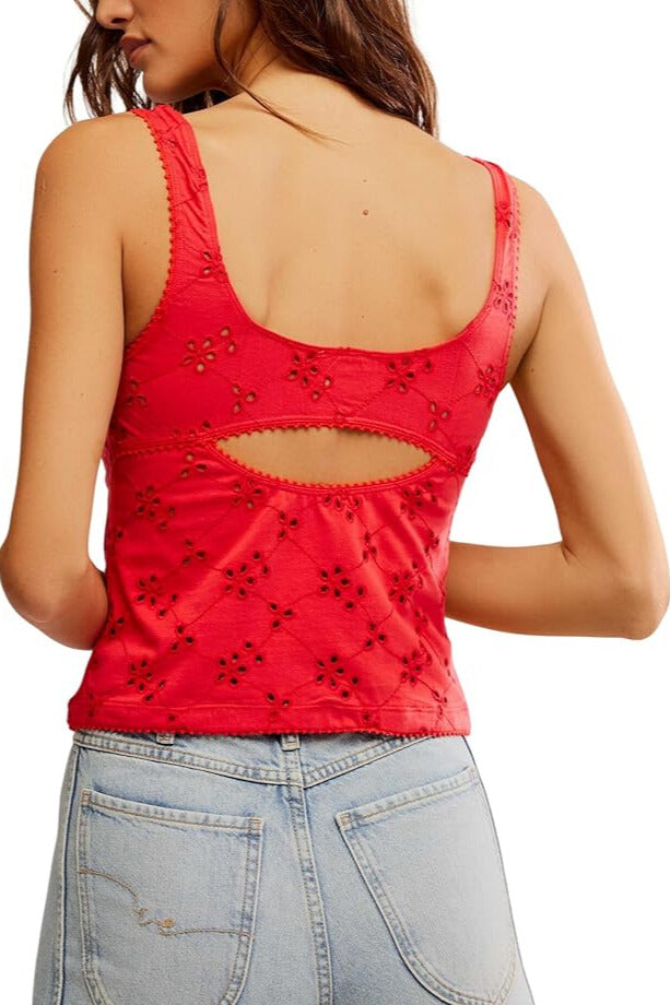 Full Bloom Eyelet Cami