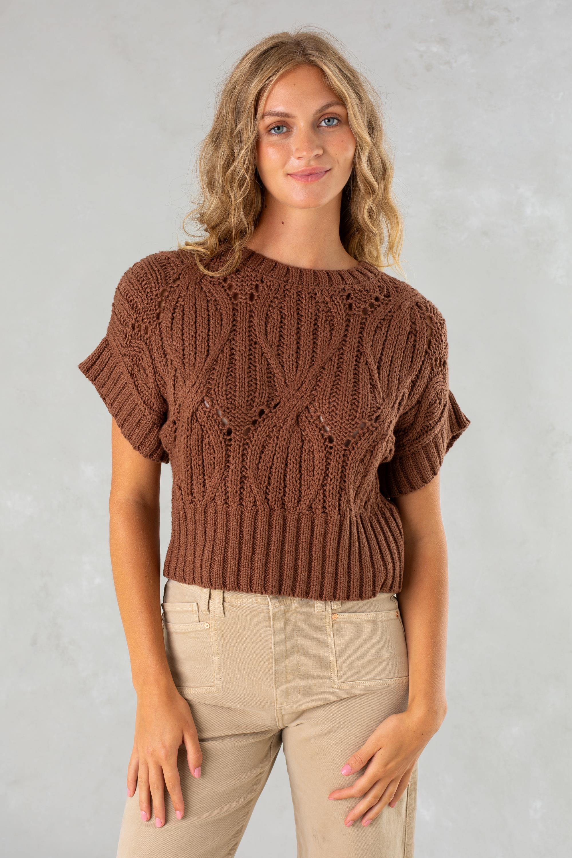 Cali Crochet Sweater Tee