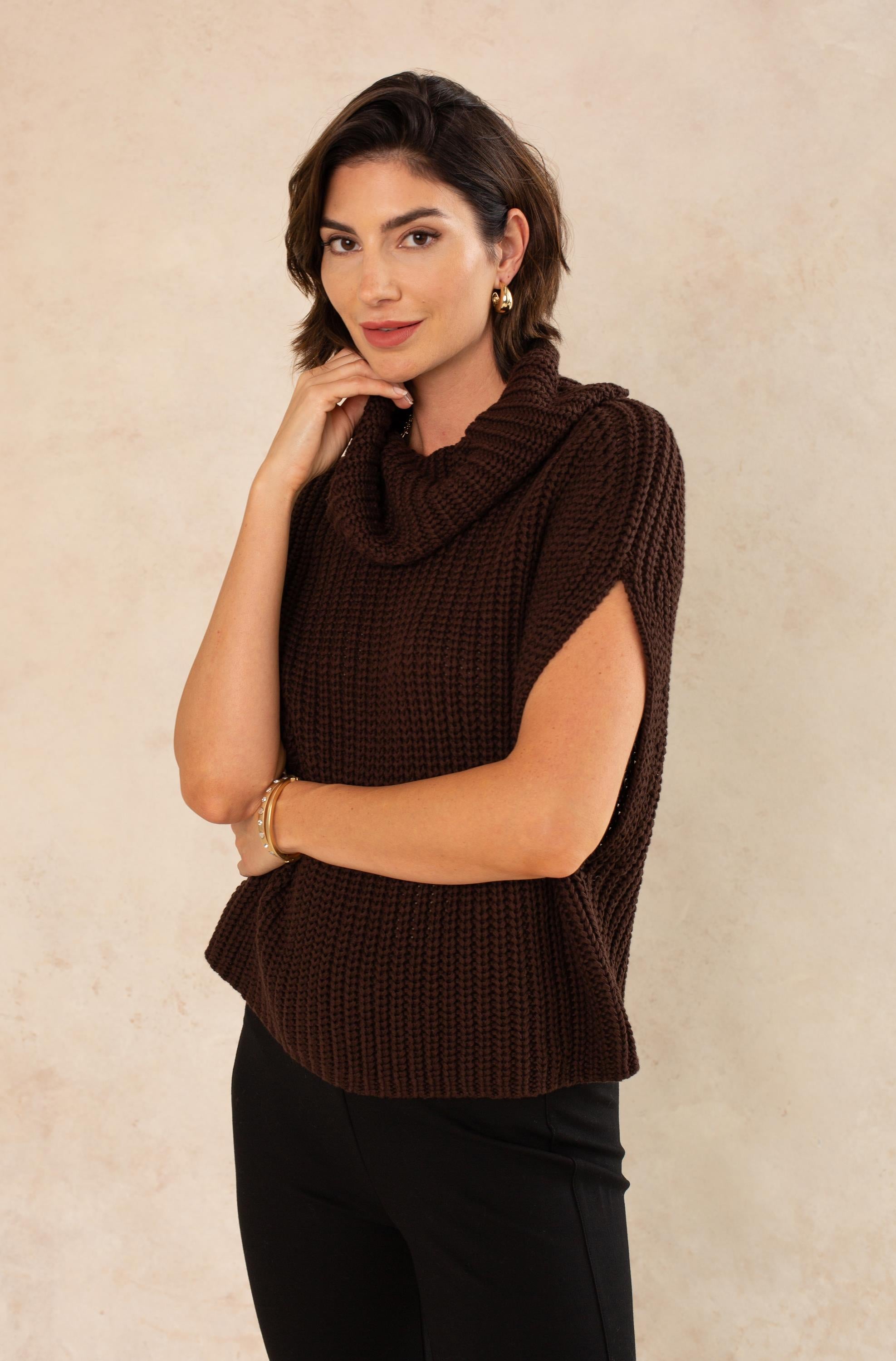 Cate Sleeveless Turtleneck Sweater
