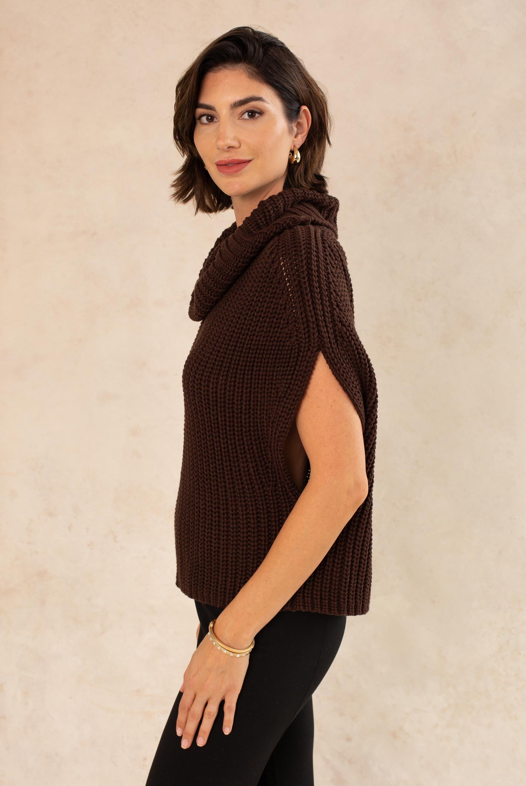 Cate Sleeveless Turtleneck Sweater
