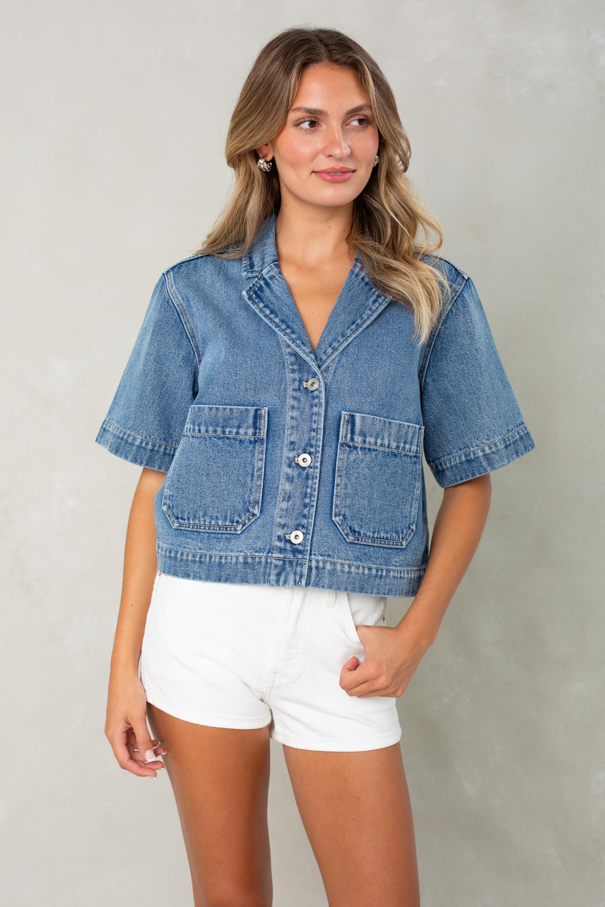 Dede Short Sleeve Denim Jacket