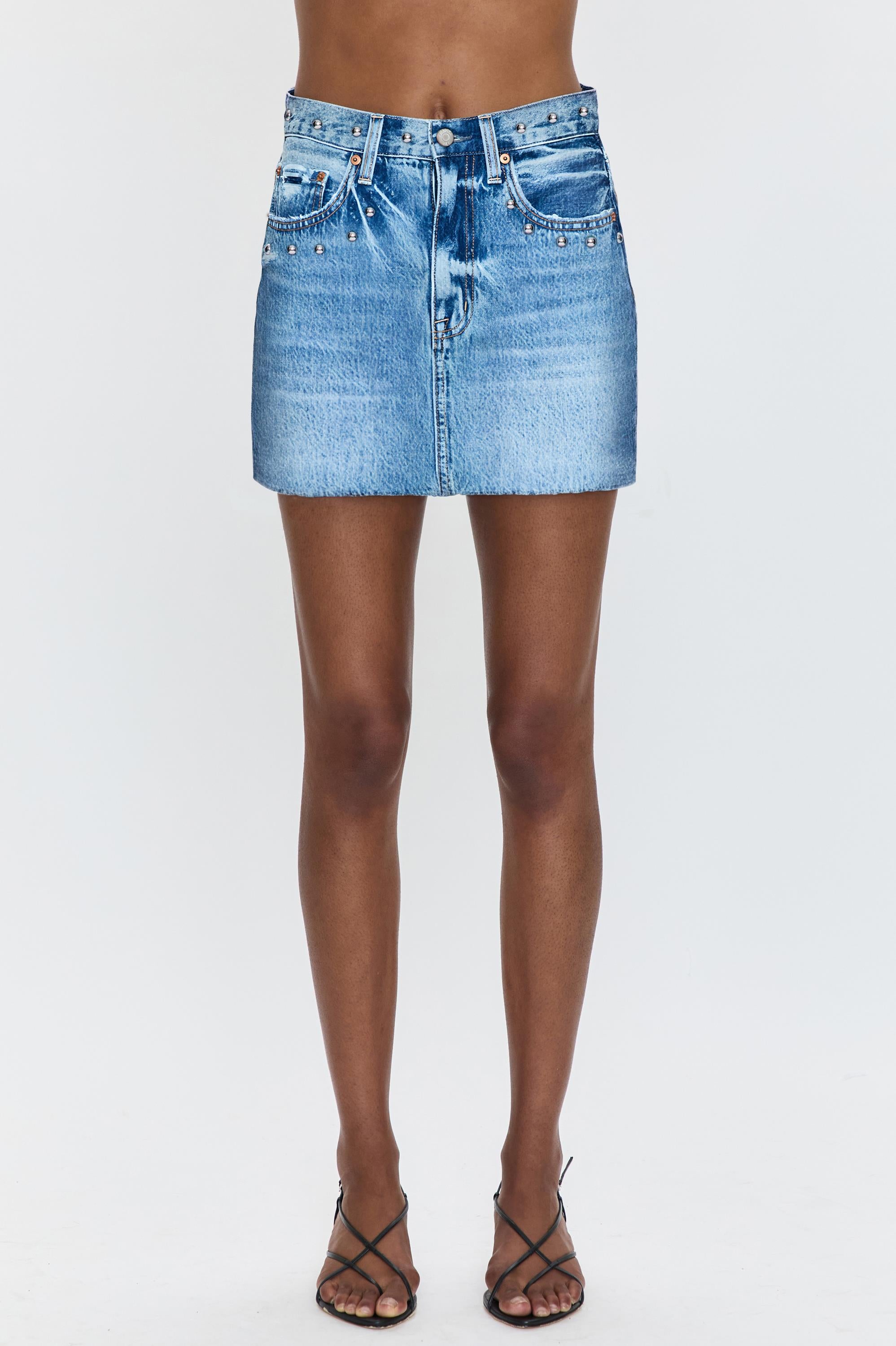 Studded Skye Mini Skirt In Athena Vintage