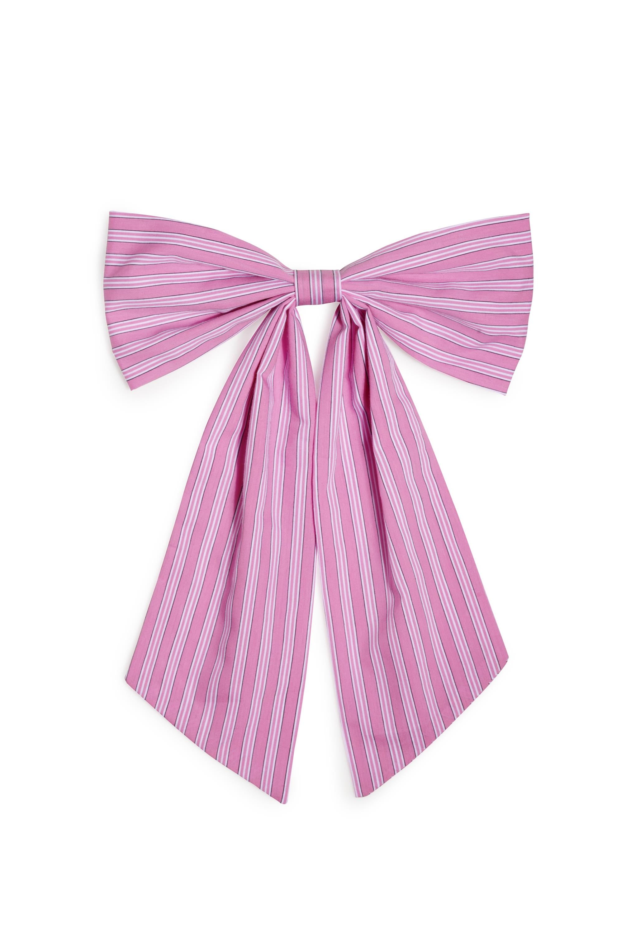 Stripe Bow Clip
