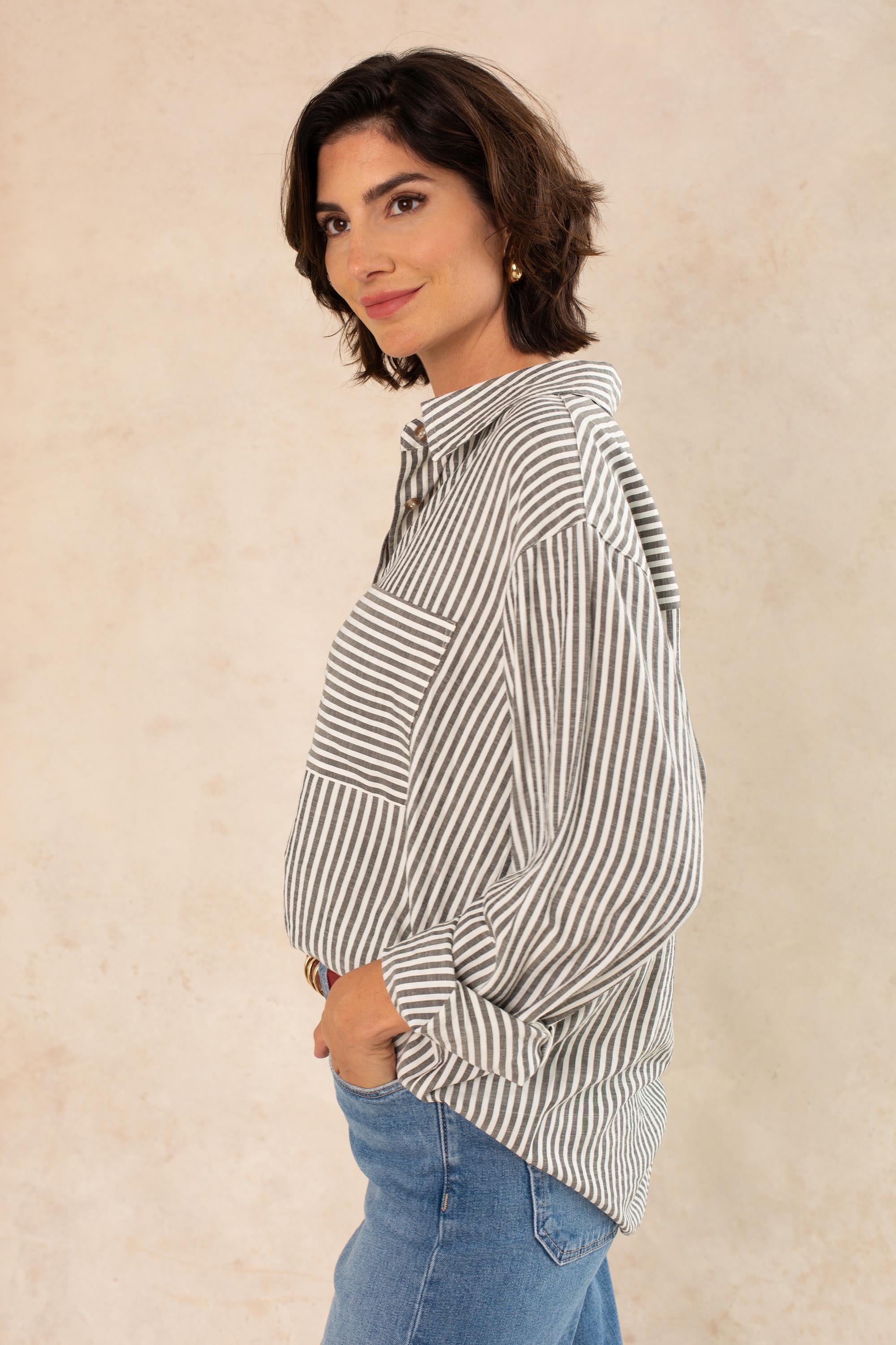 Molly Striped Button Down