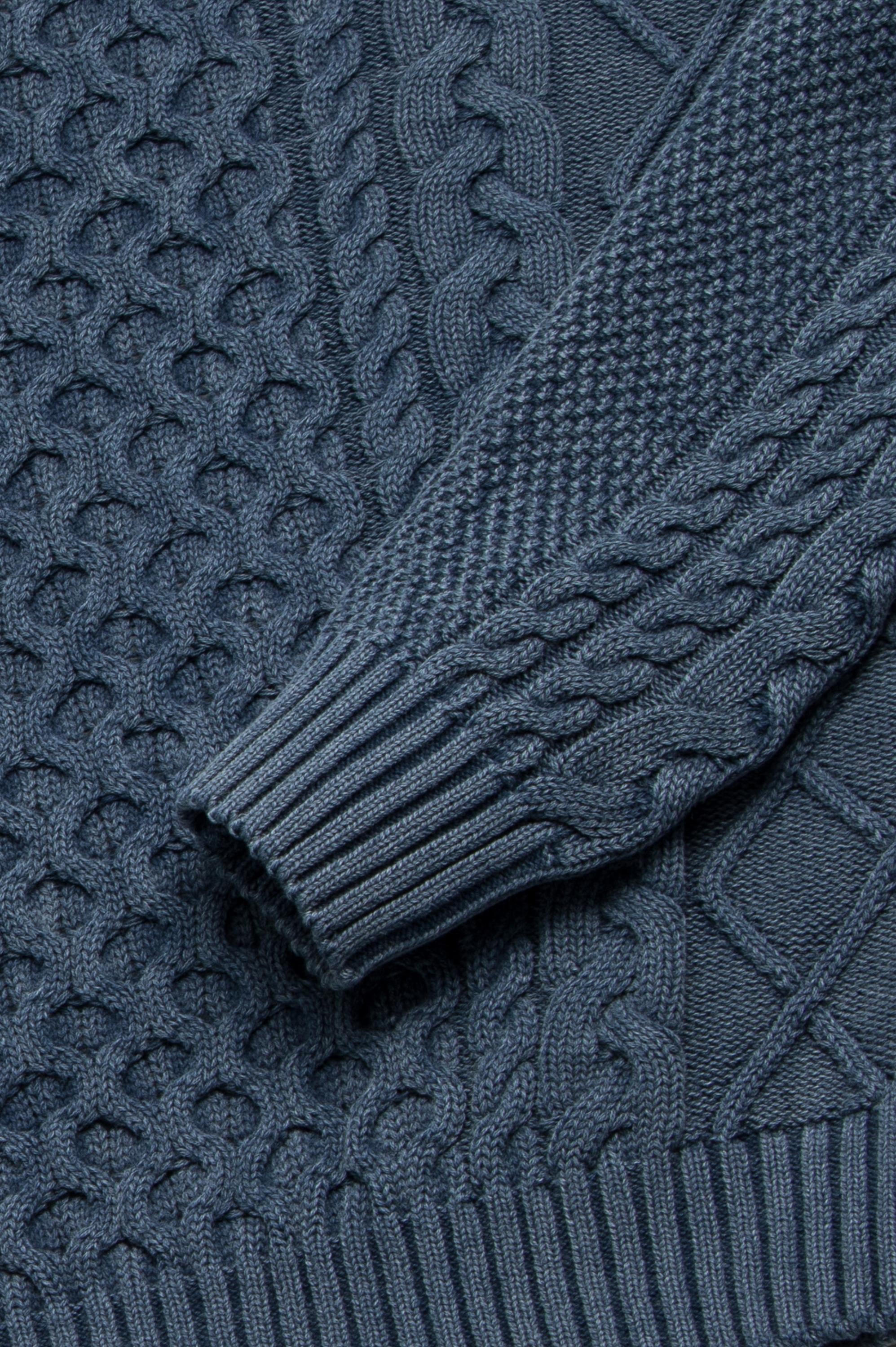 Edward Washed Cable Knit Crew Sweater