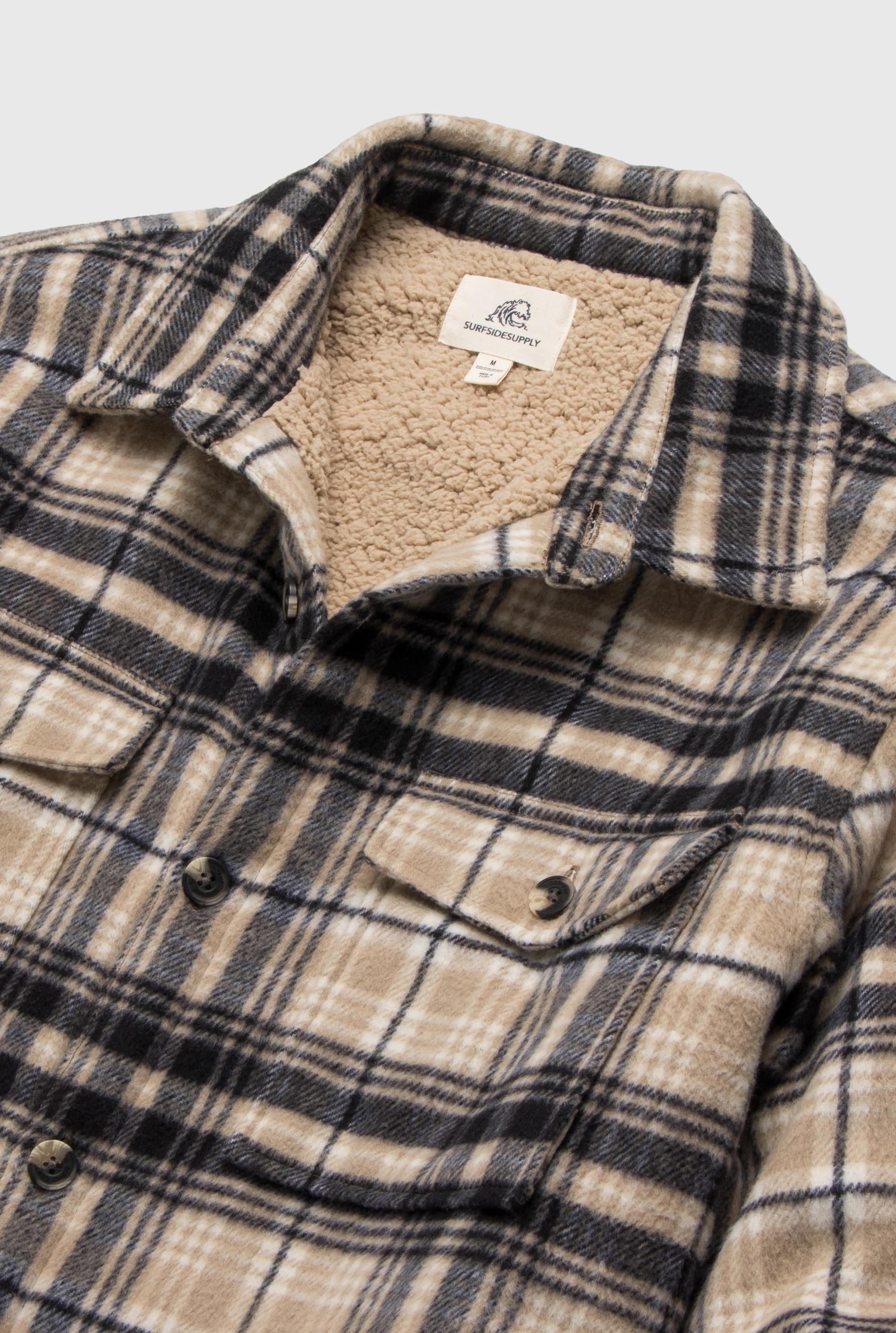 Skip Sherpa Lined Plaid Shirt Jacket