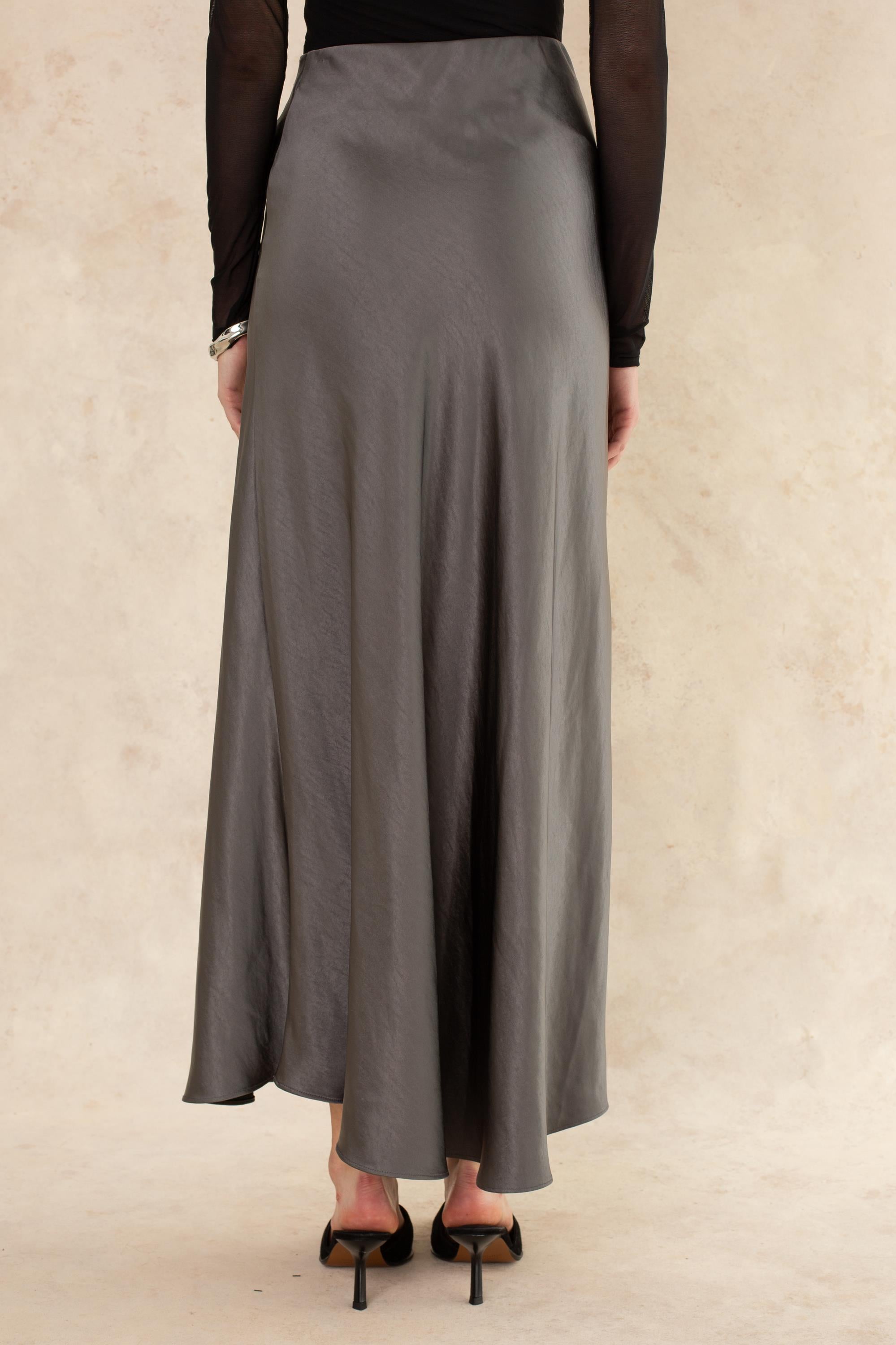 Sophie Bias Cut Midi Skirt