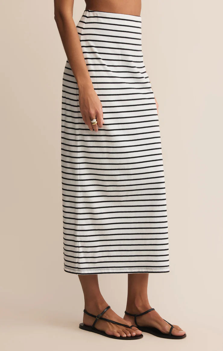 Gail Stripe Midi Skirt