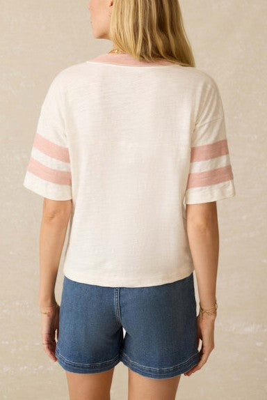 Sunwashed Slub Varsity Tee