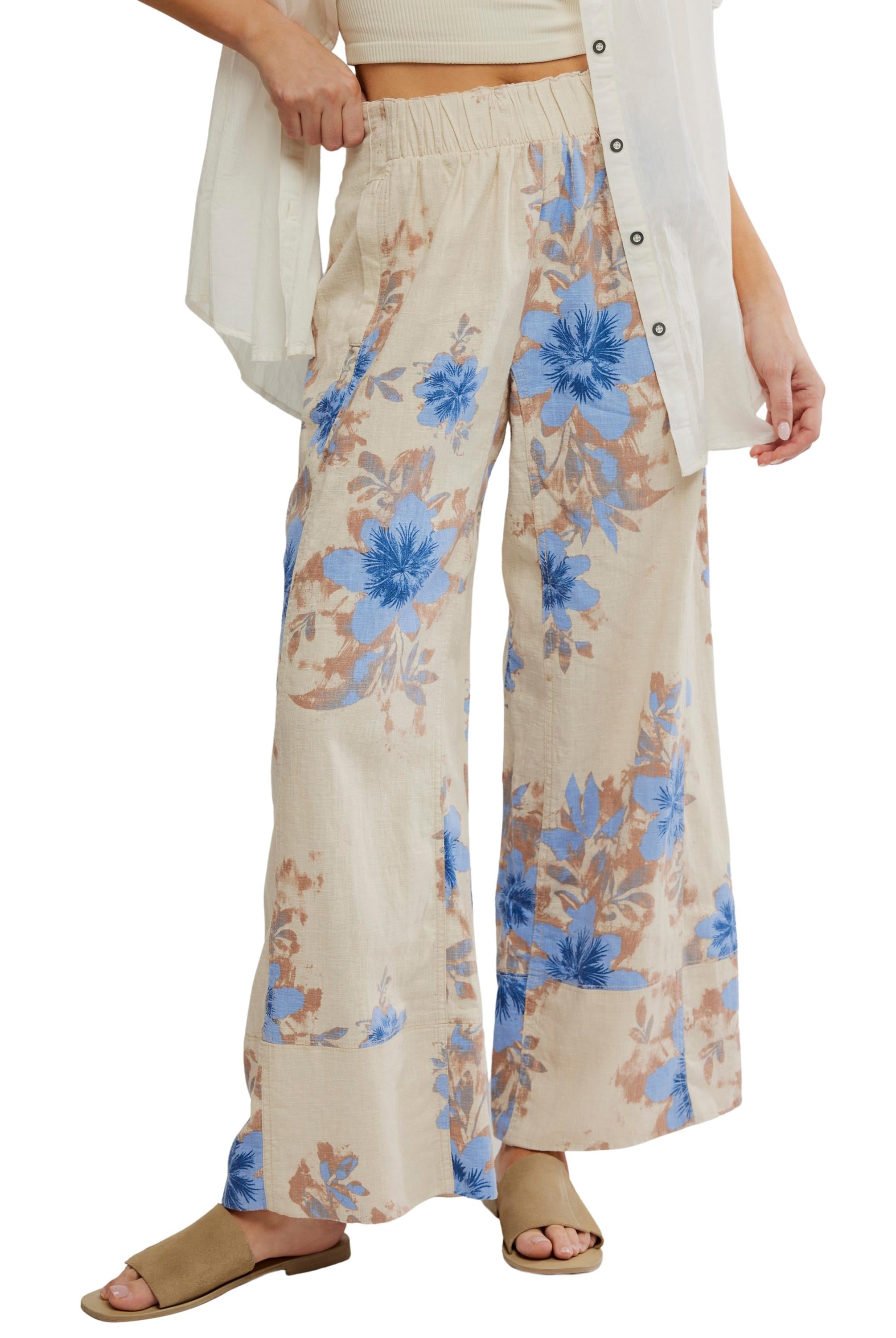 Days End Printed Linen Pants