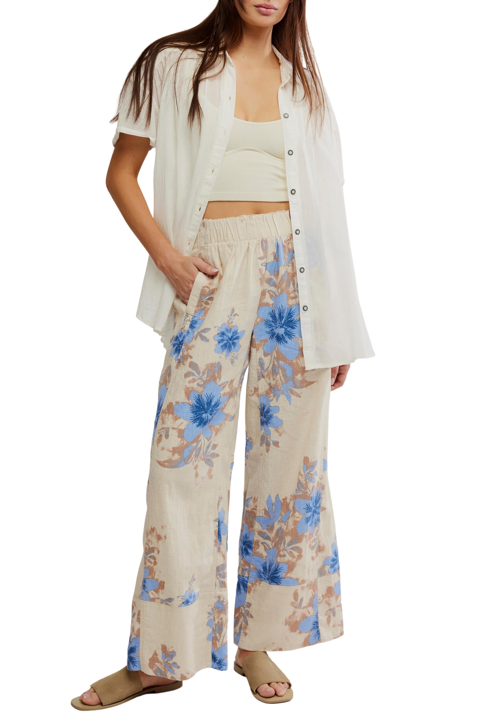 Days End Printed Linen Pants