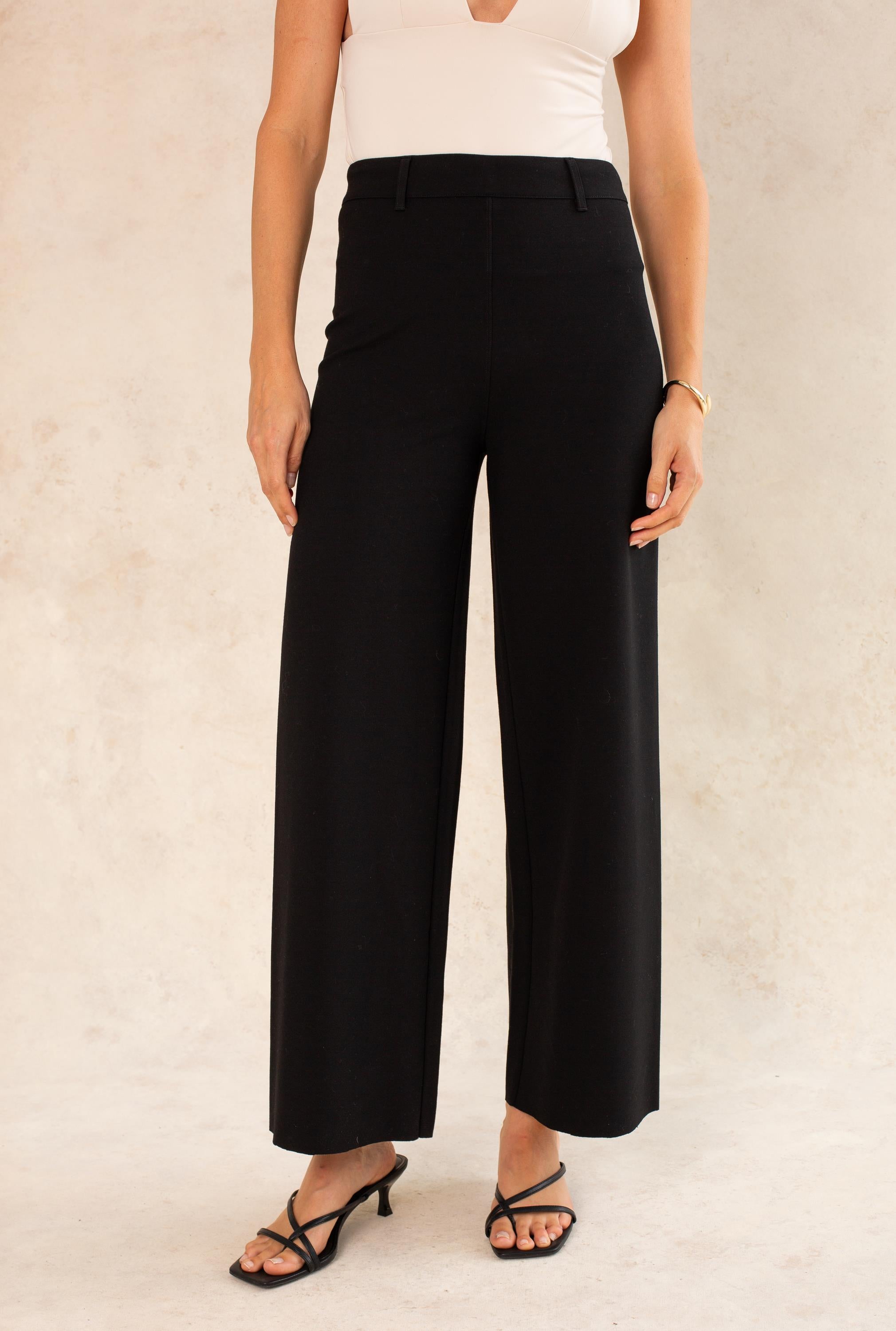Ayrin High Waist Wide Leg Ponte Pant