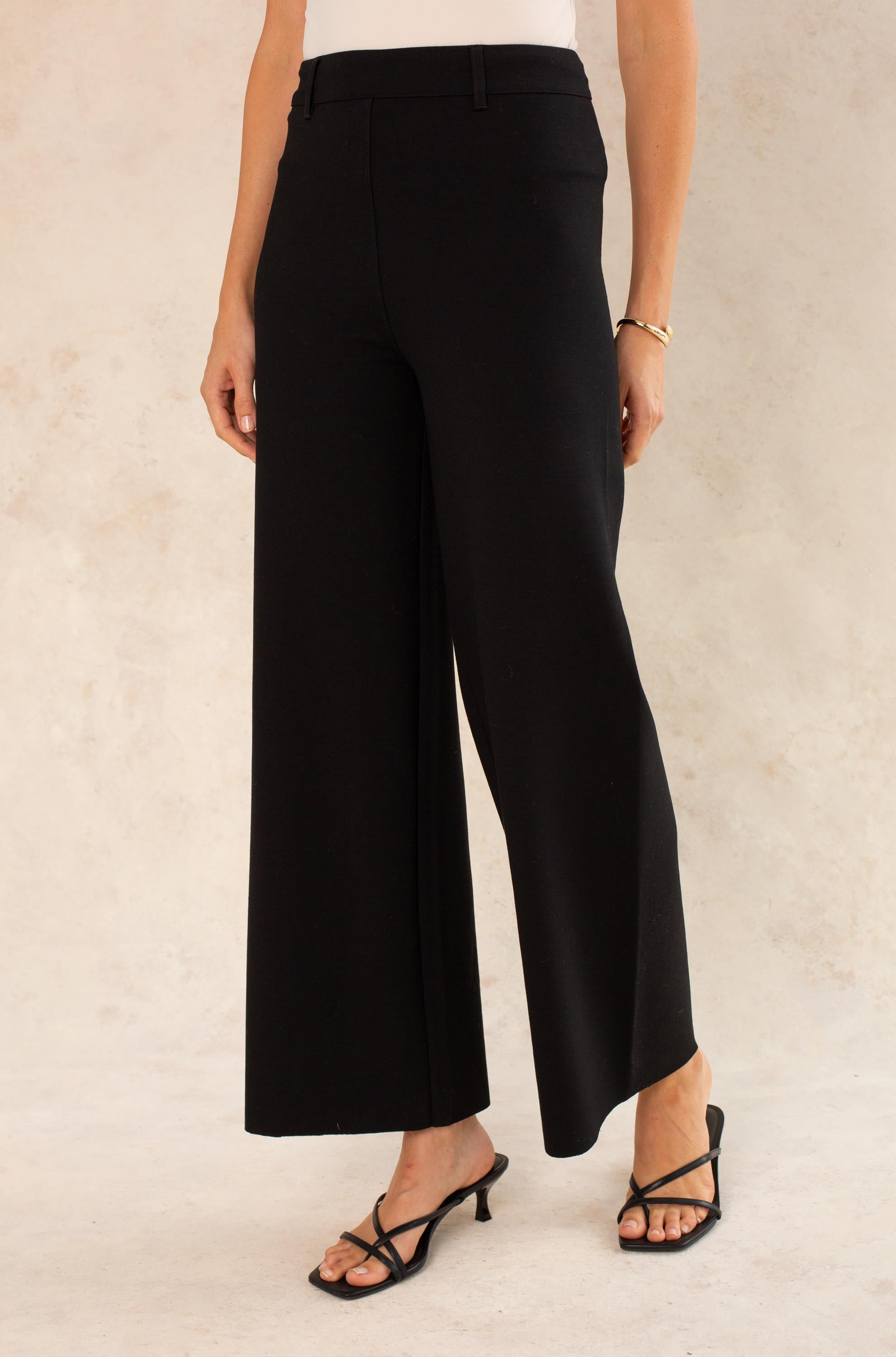 Ayrin High Waist Wide Leg Ponte Pant