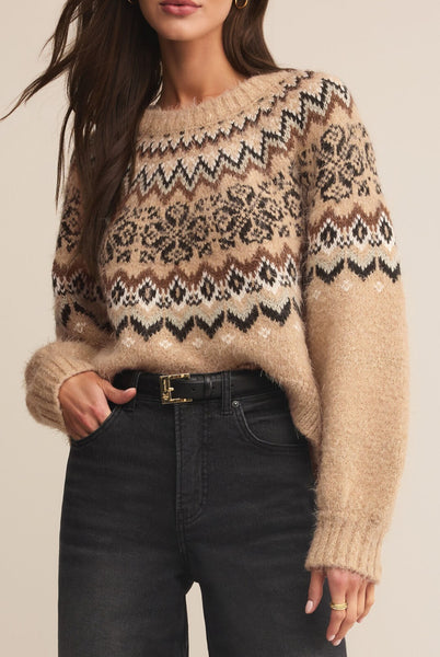 Kenaby Fair Isle Sweater Oatmeal Heather – South Moon Under
