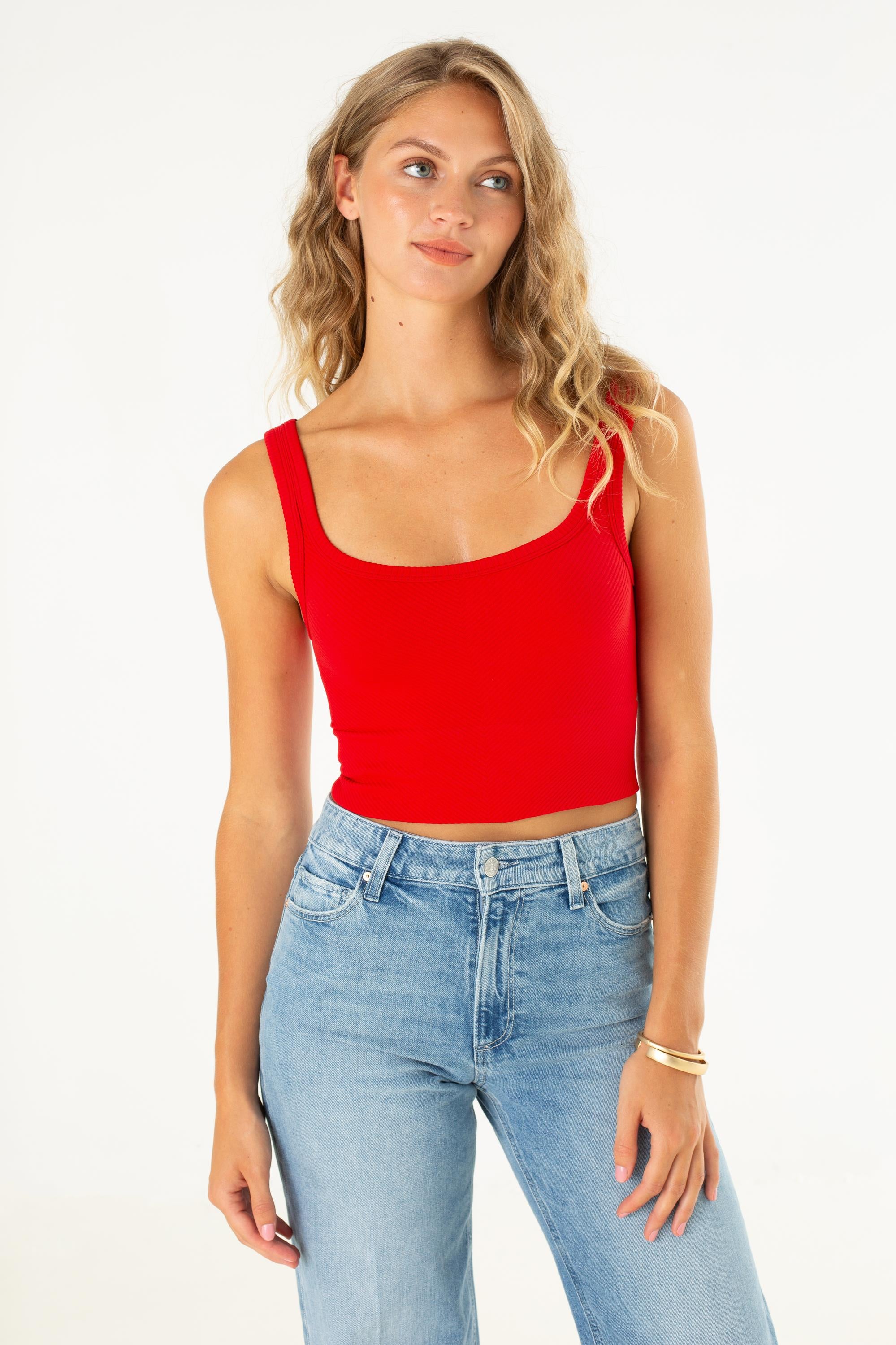 Chevron Rib Crop Top