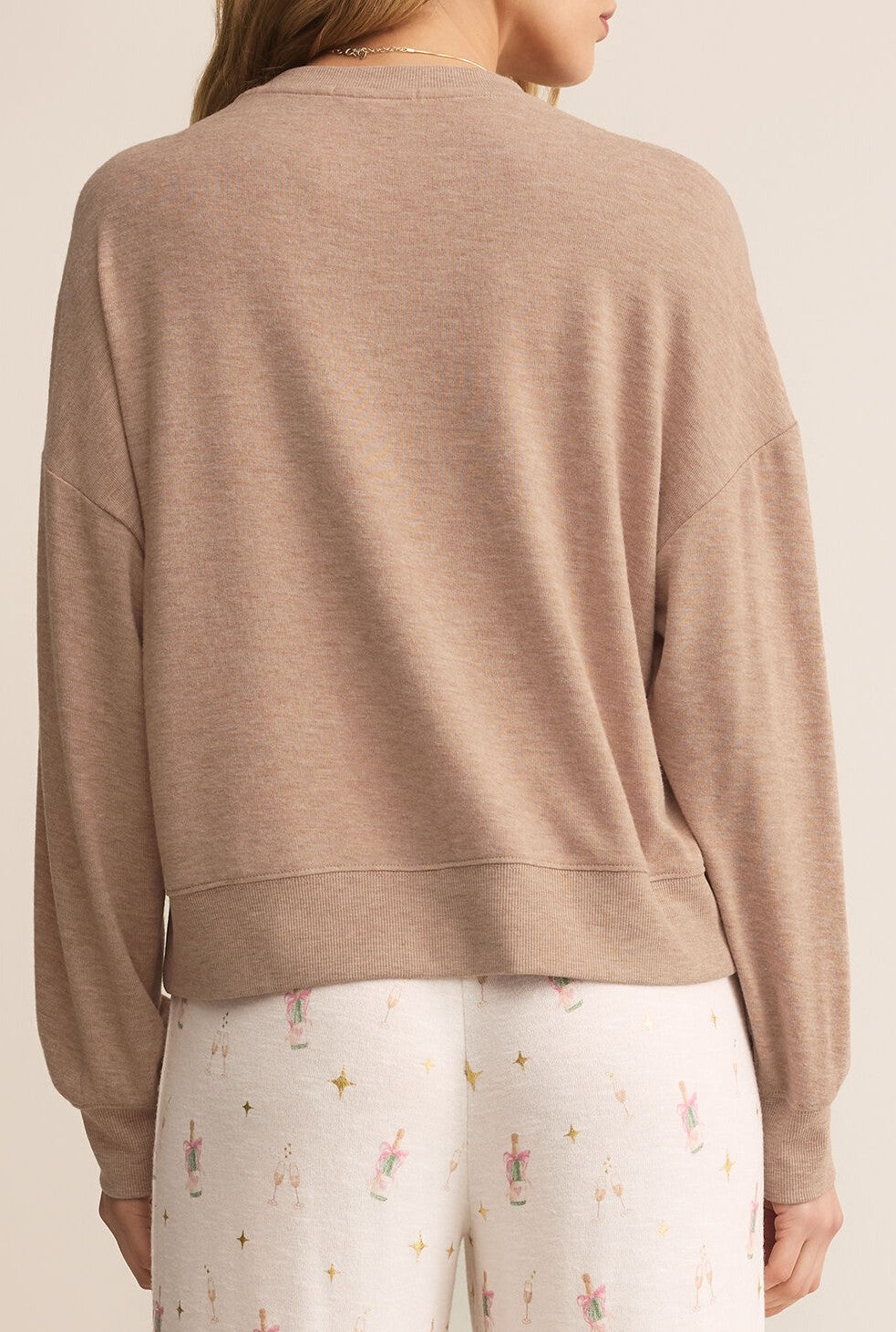 Champagne Long Sleeve Top