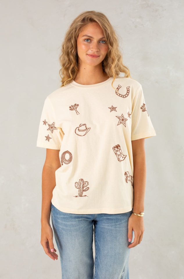 Wild West Embroidered Tee
