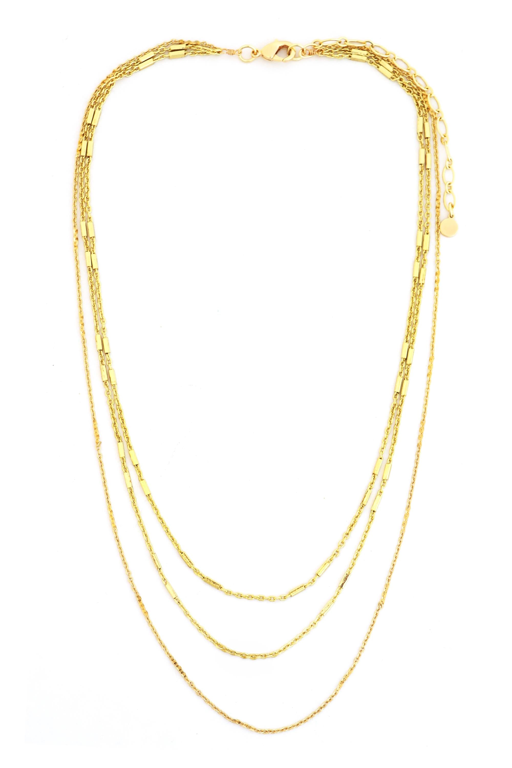 15 In 3 Layer Neck Gold Chain