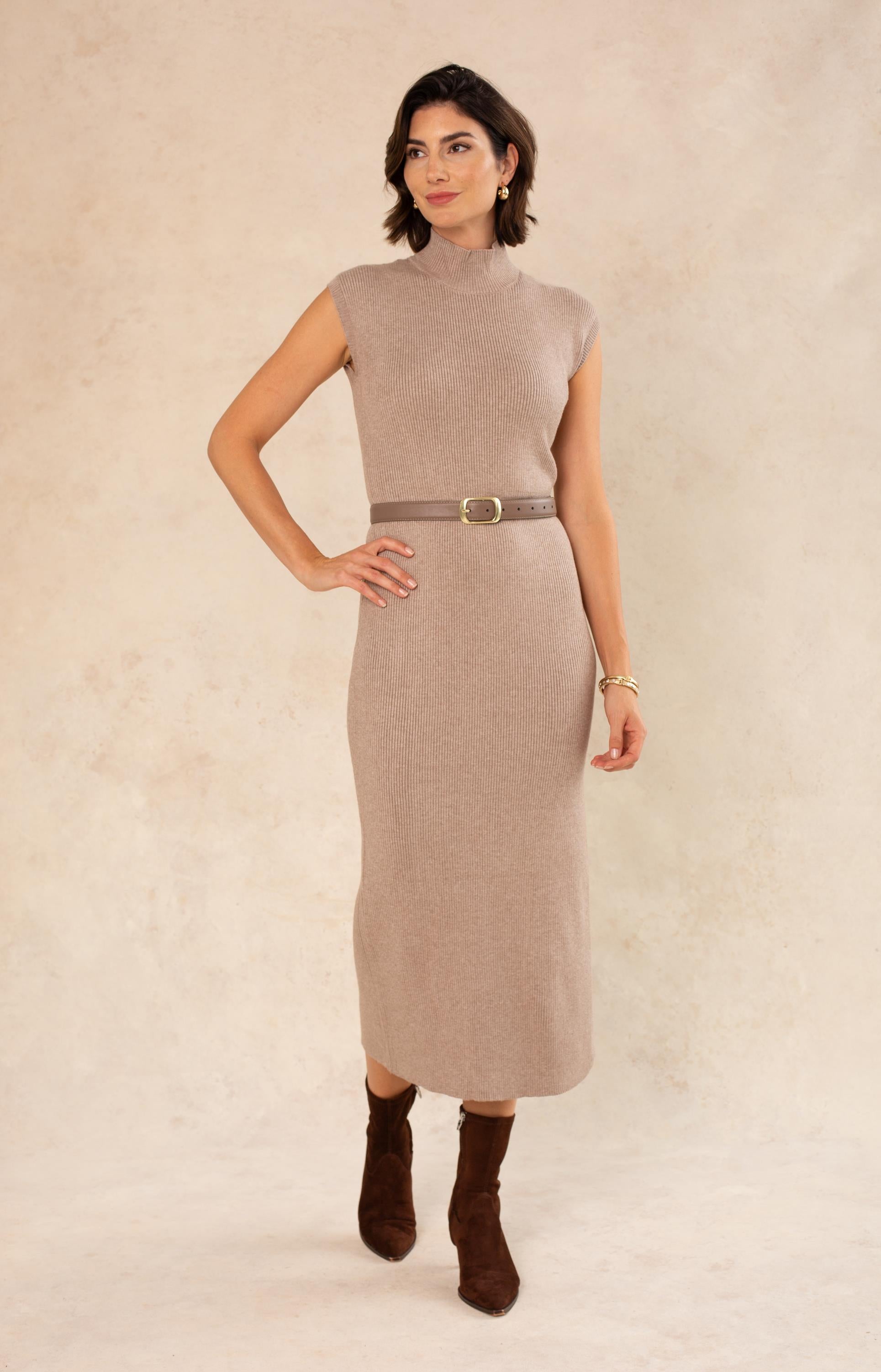 Eva Mockneck Midi Sweater Dress