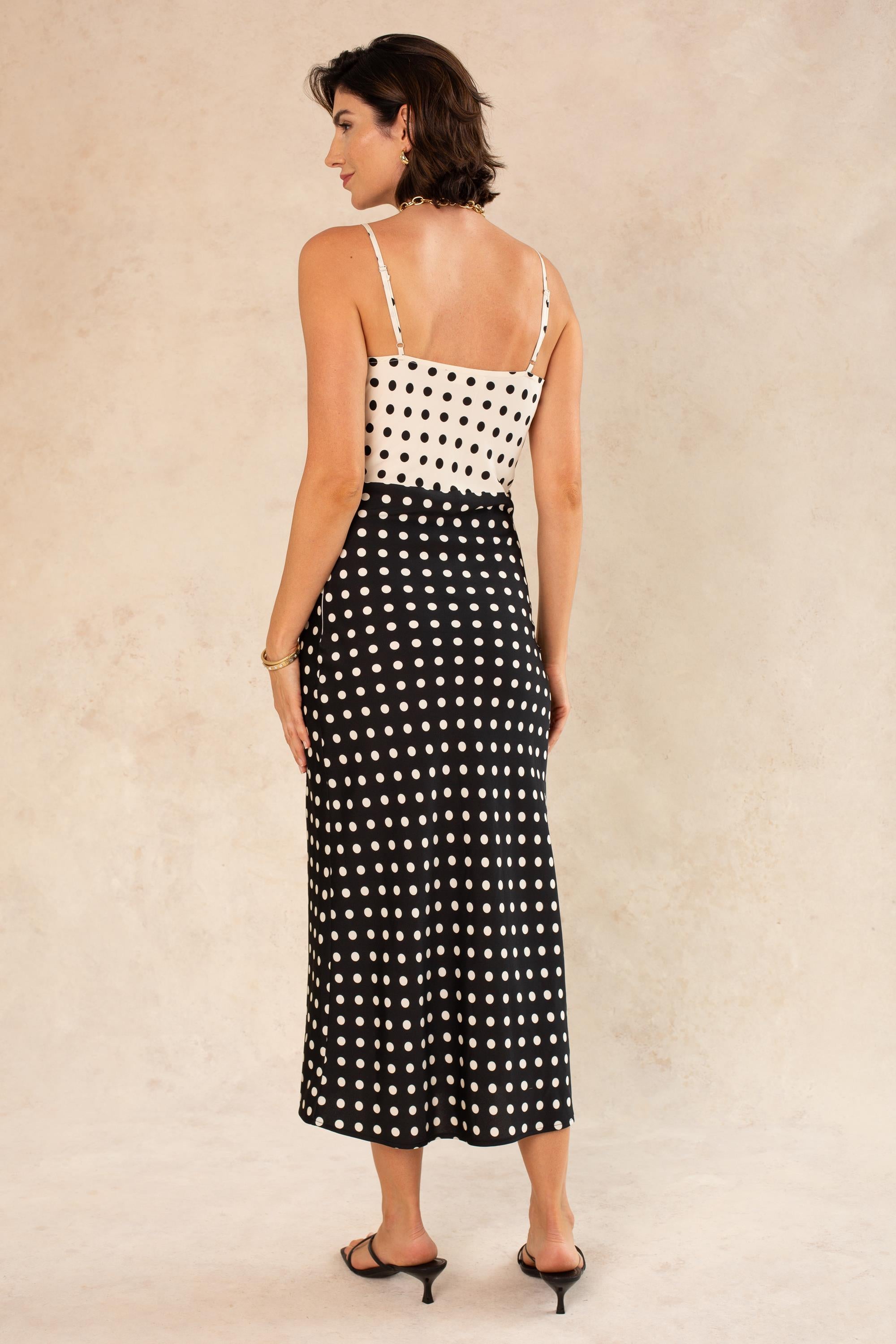 Abba Satin Slip Midi Dress