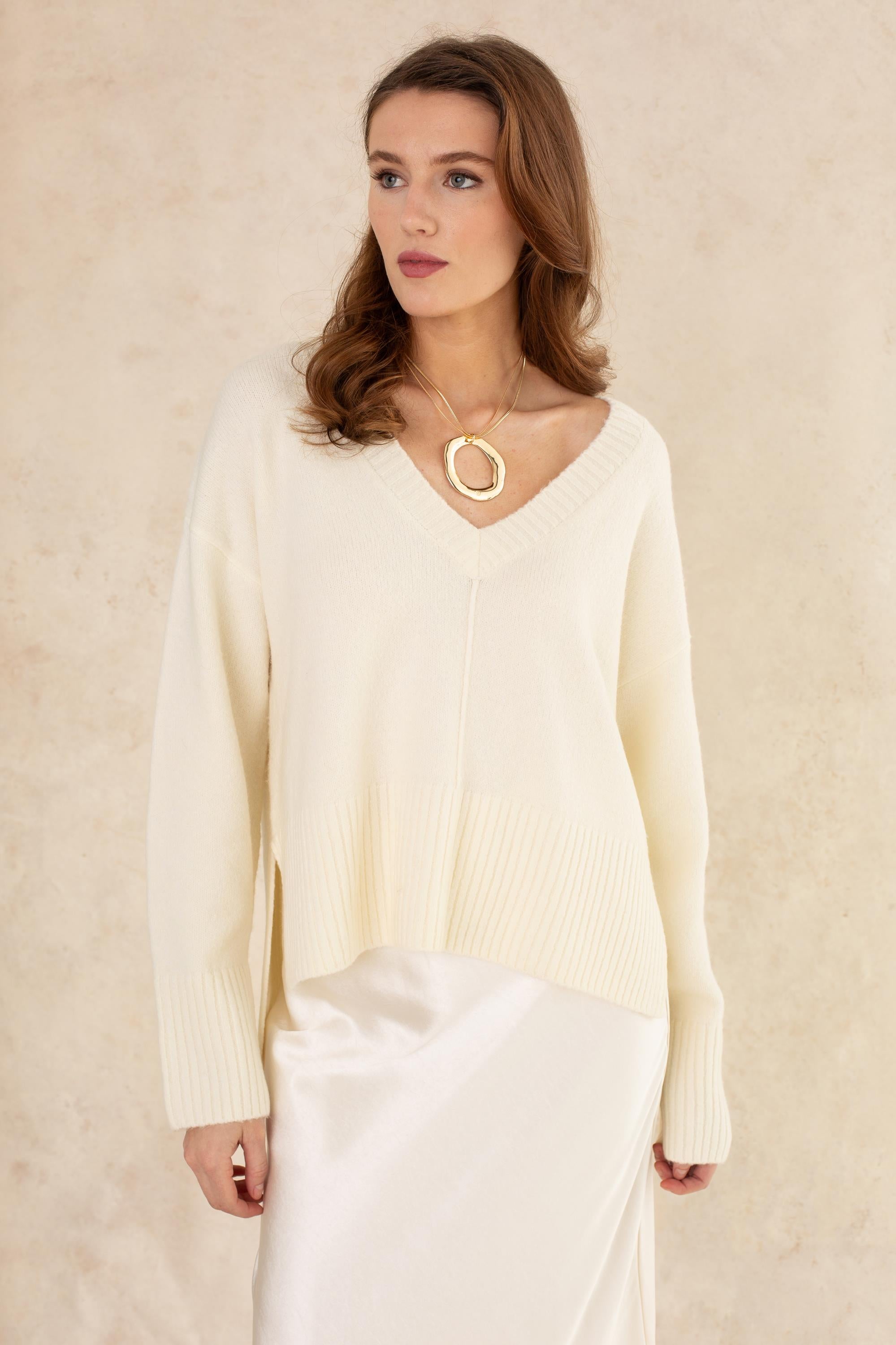 Vickie V Neck Sweater