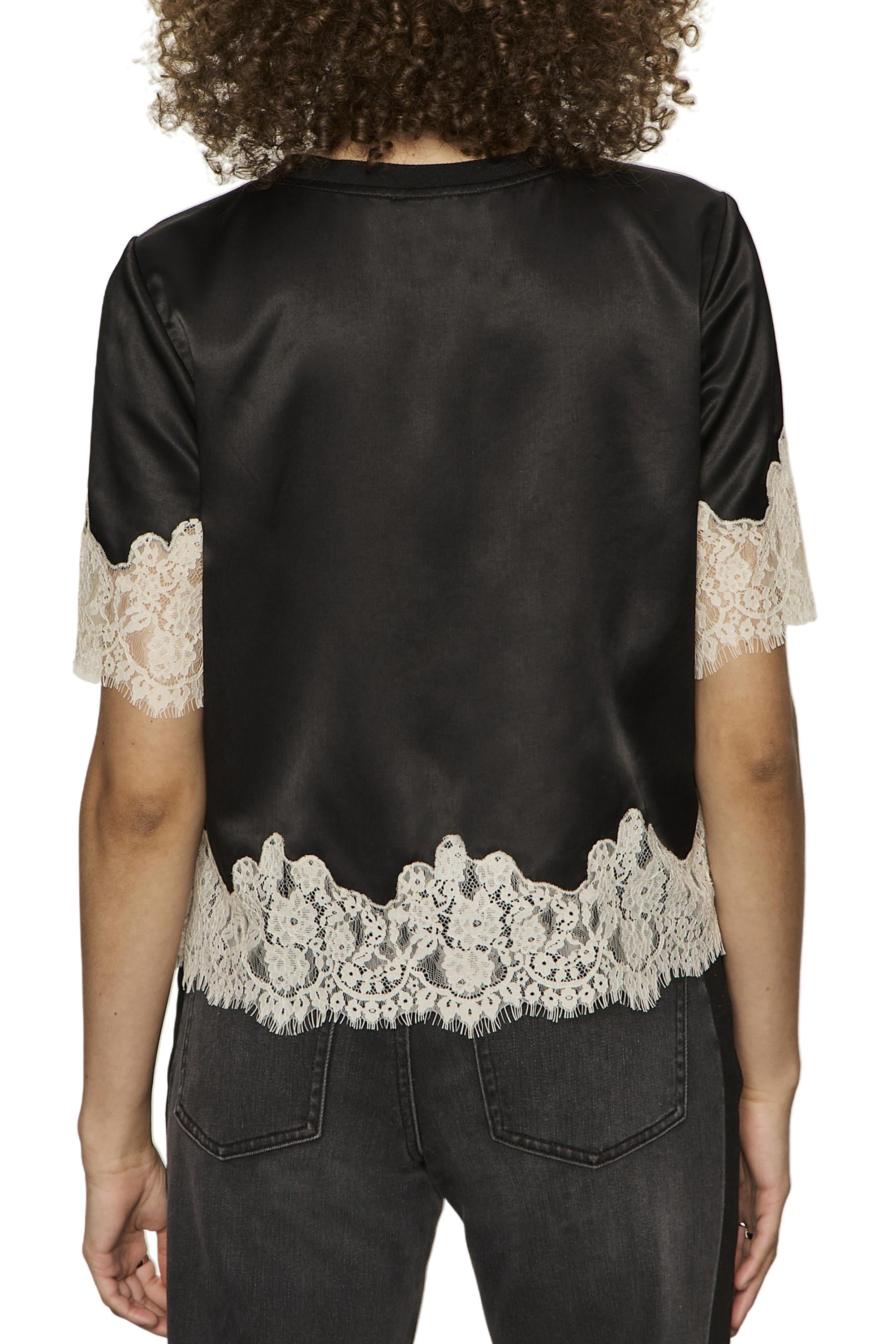 One Of A Kind Satin Lace Top