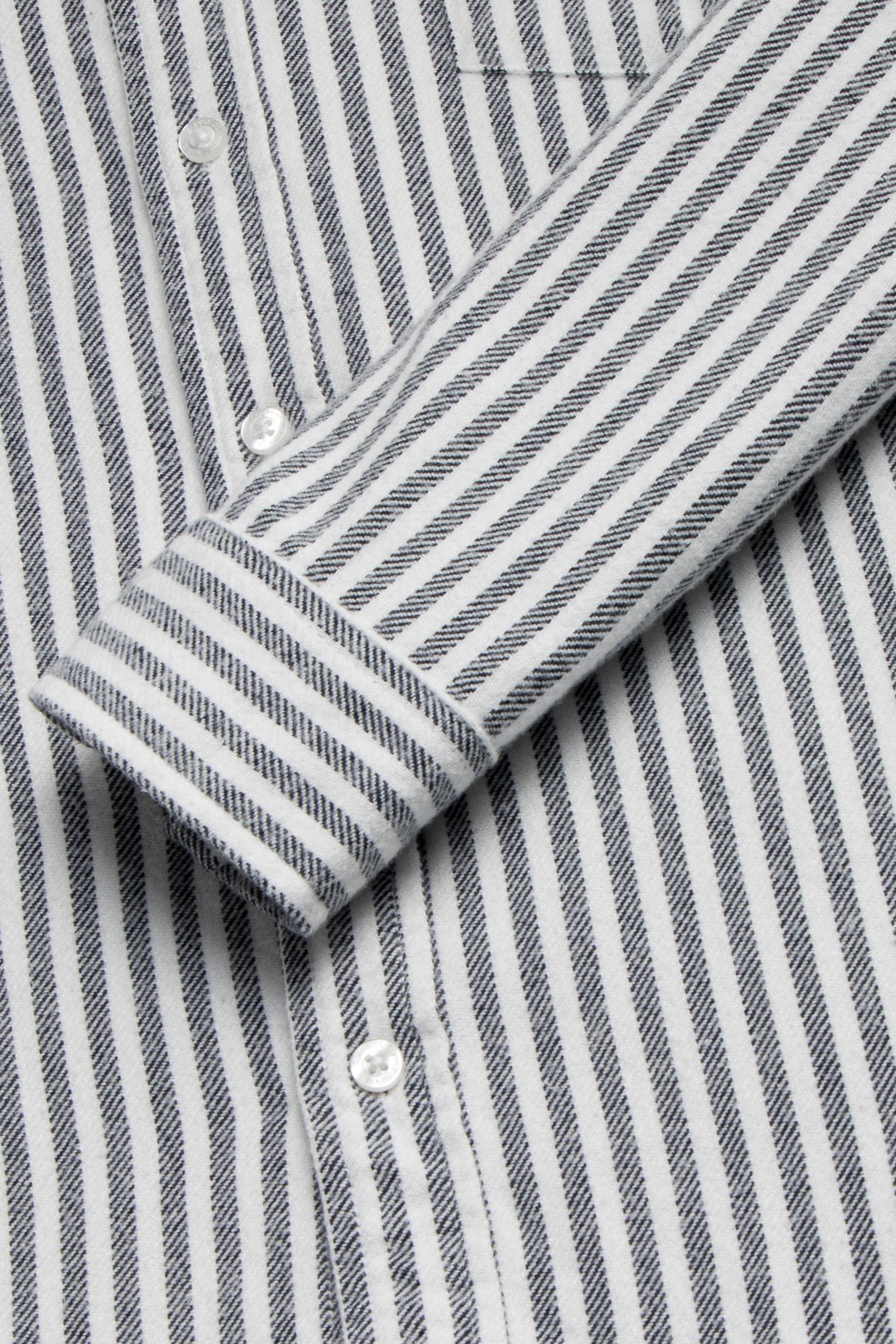 Brian Brushed Cotton Twill Stripe Shirt
