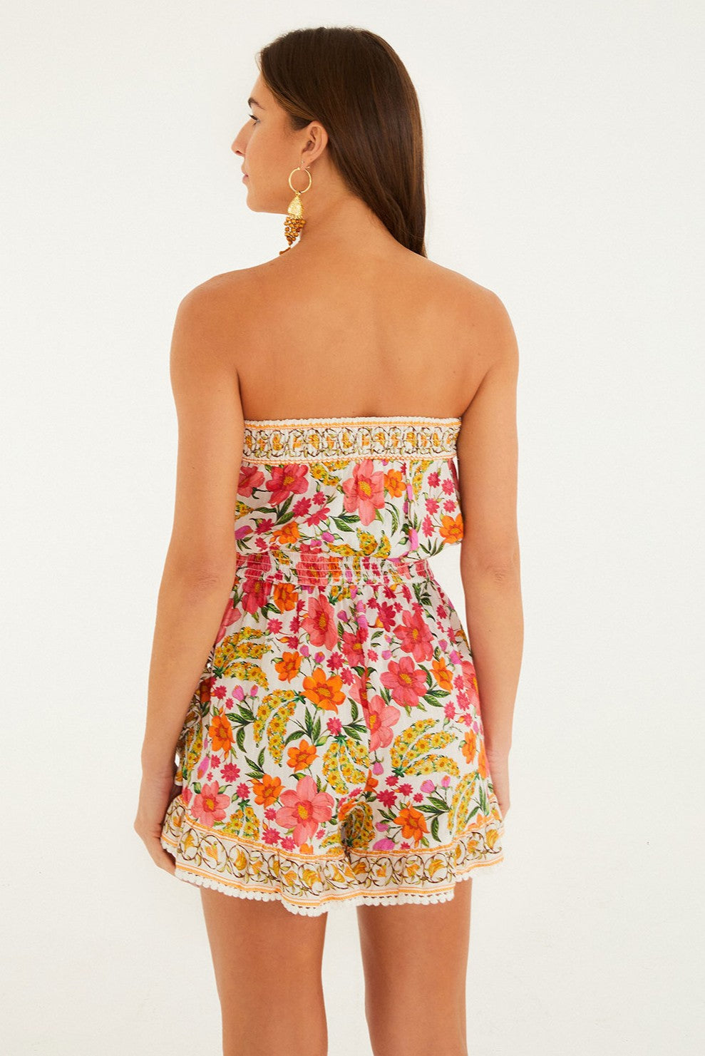 Banana Flowers Mini Romper Coverup