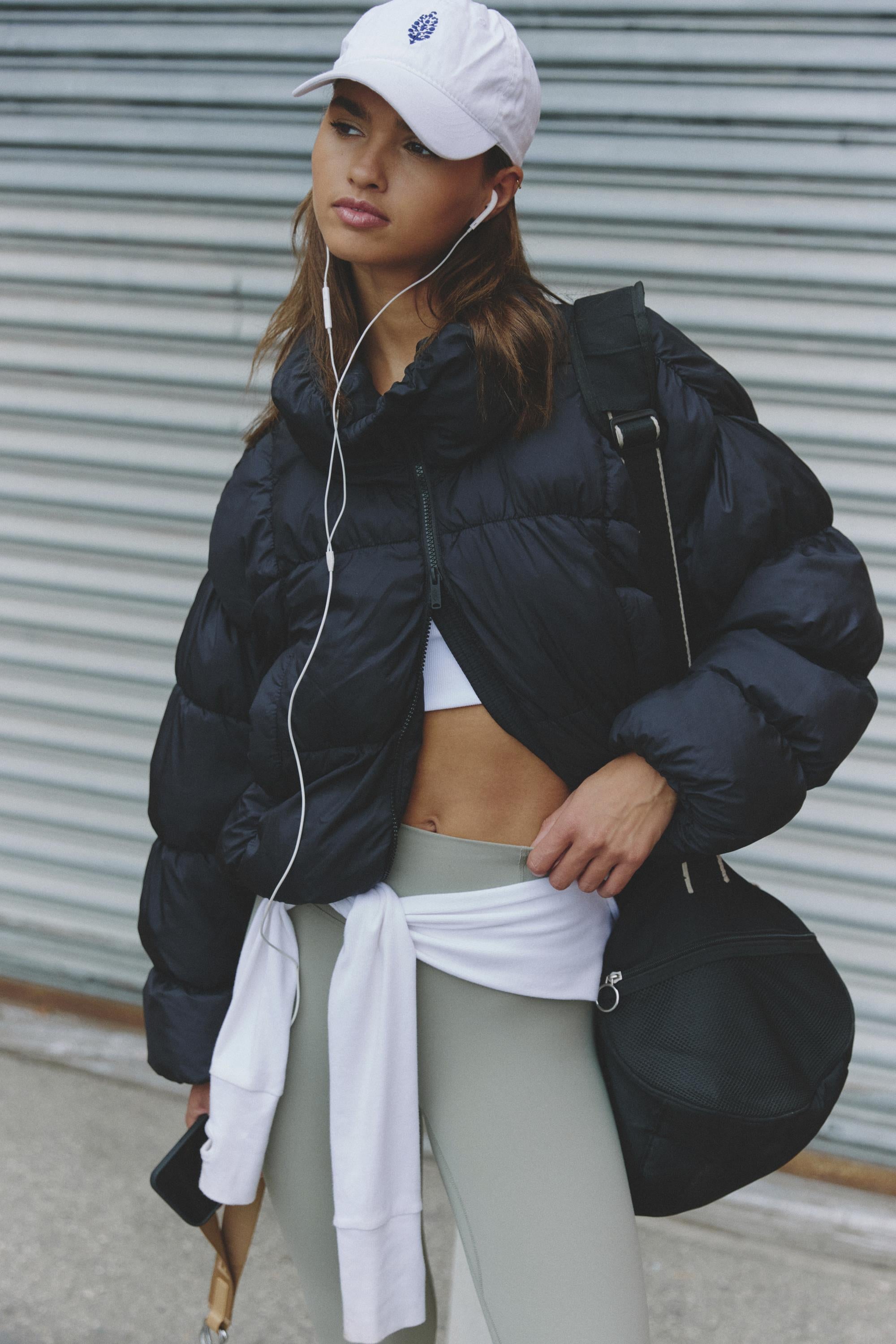 In A Bubble Puffer Jacket