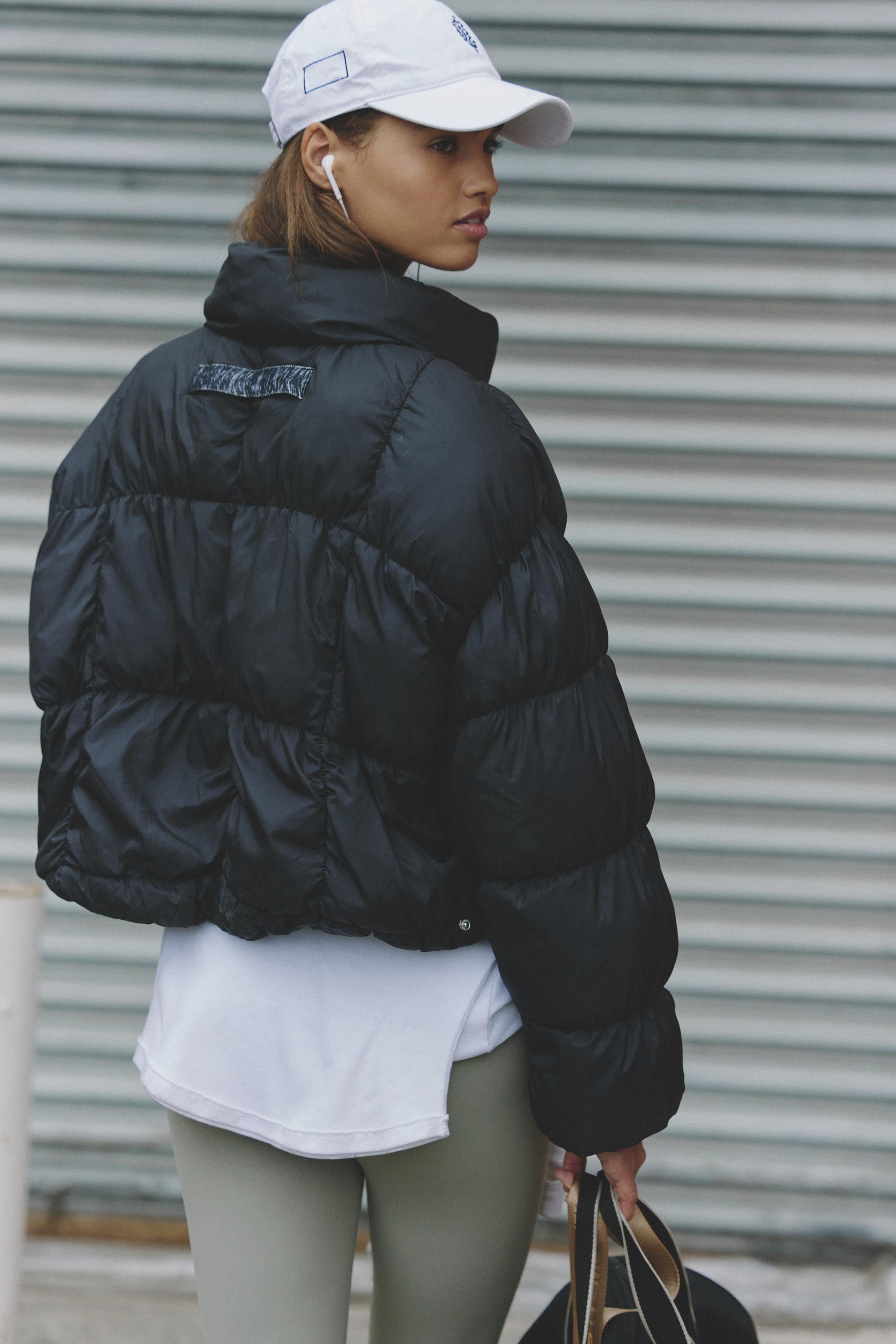 In A Bubble Puffer Jacket