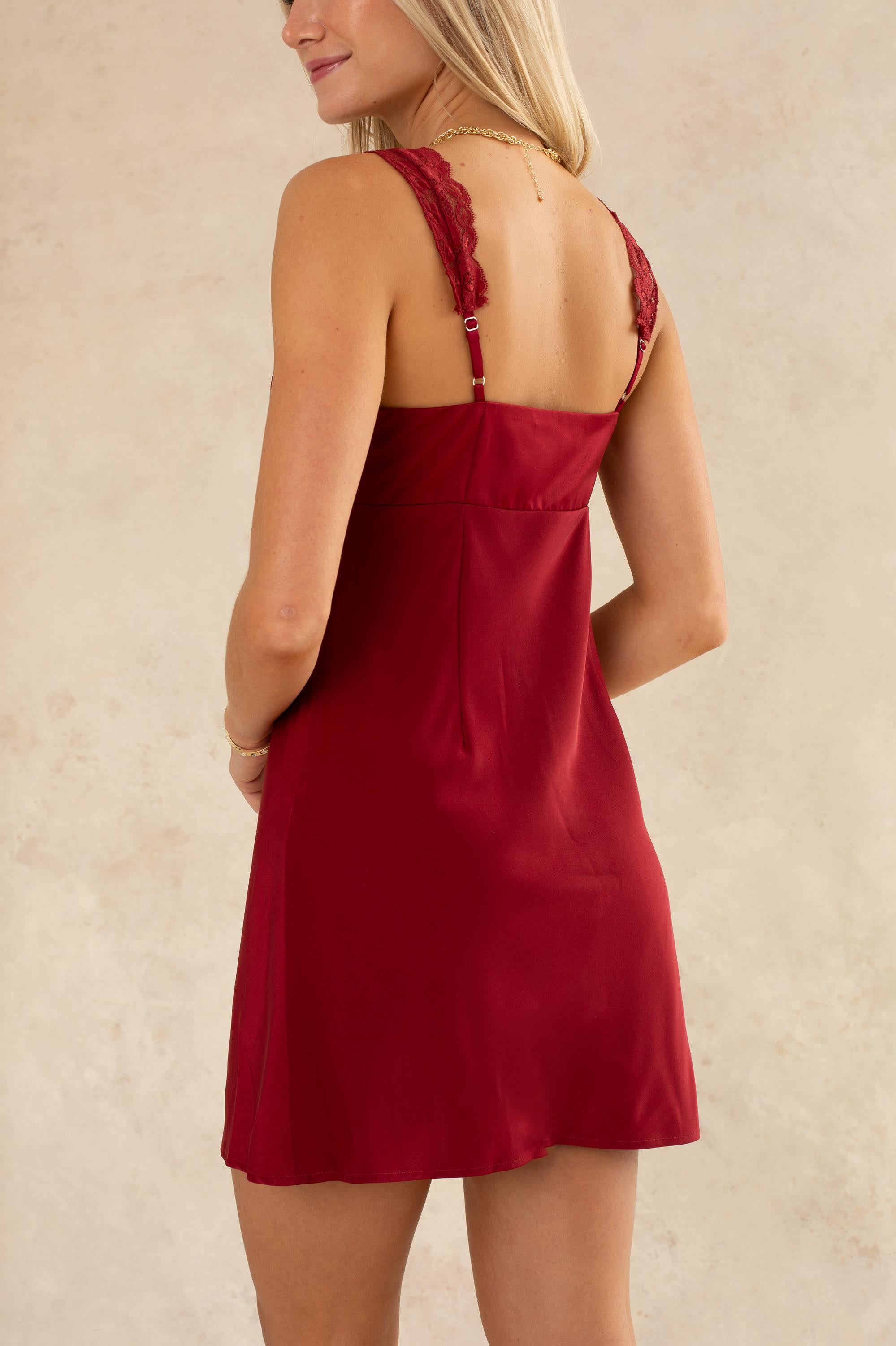 Lenora Lace Slip Mini Dress