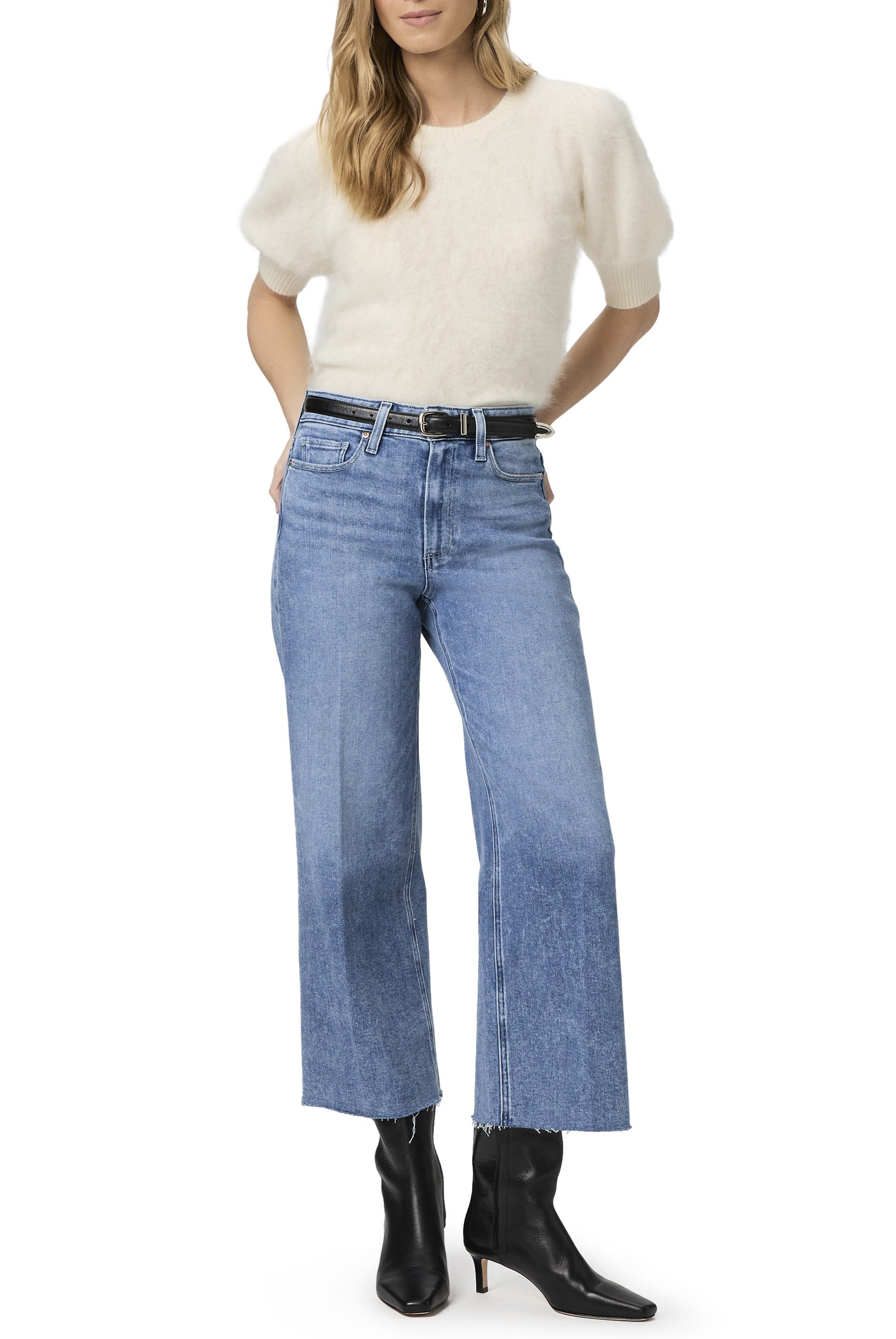 Anessa Crop Raw Hem In Bebop