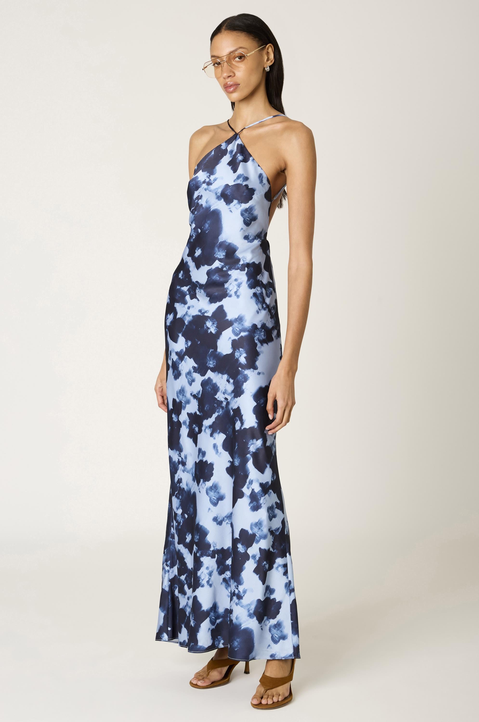 Kelton Maxi Dress Slate Blue – South Moon Under