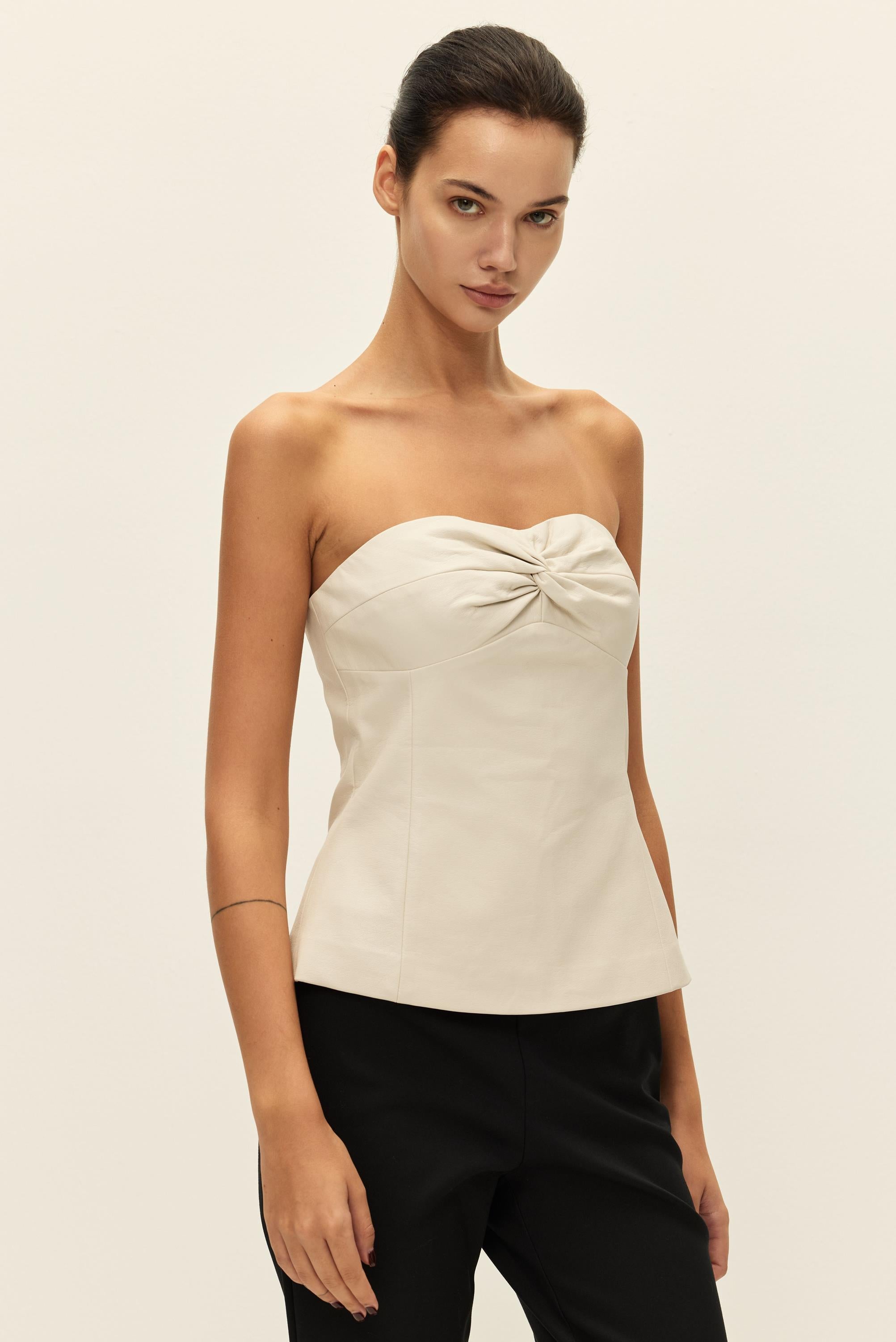 Tara Vegan Leather Top