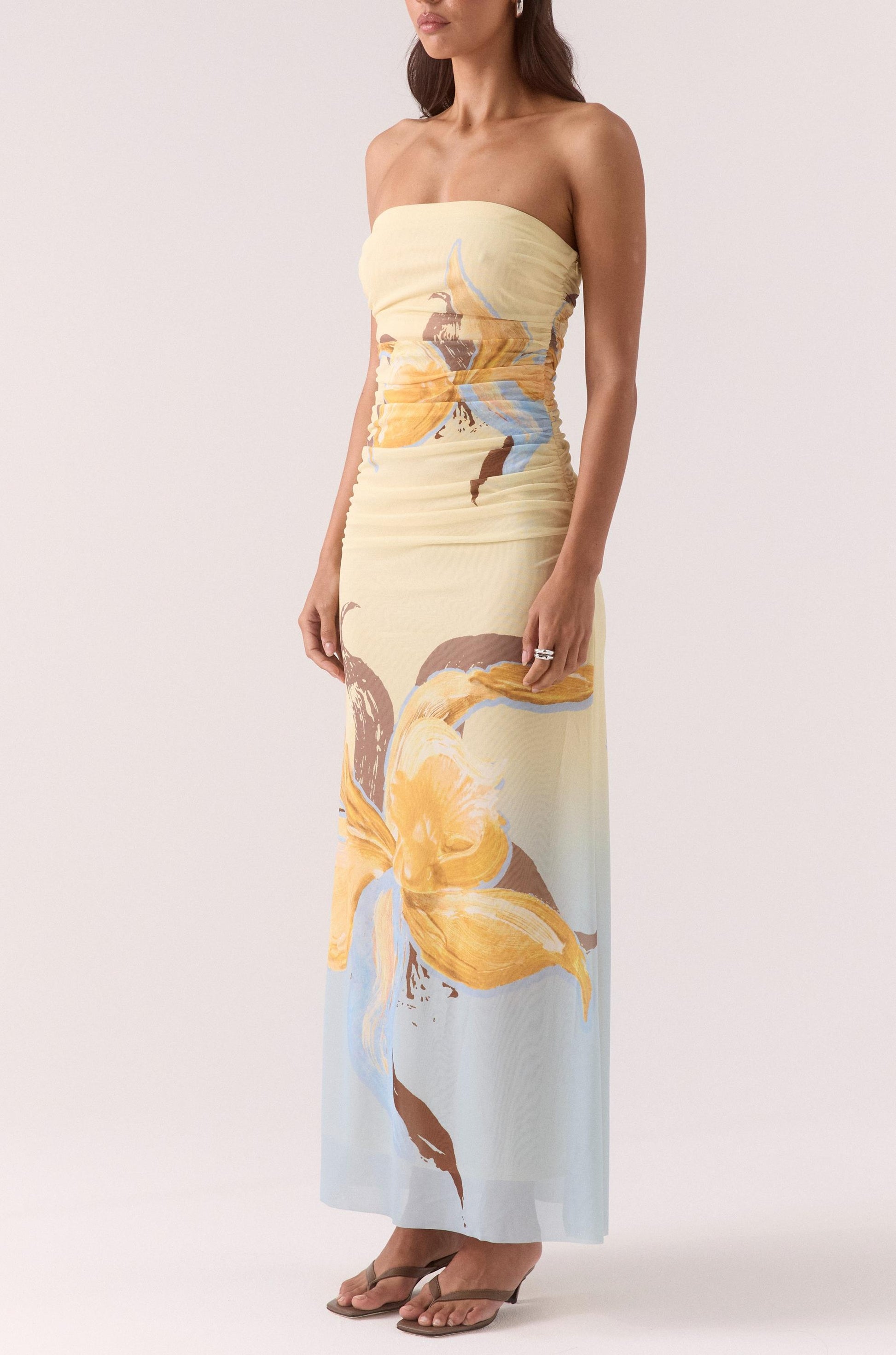 Dahlia Maxi Dress Yellow Multi / L Dahlia Maxi Dress Yellow Multi / L