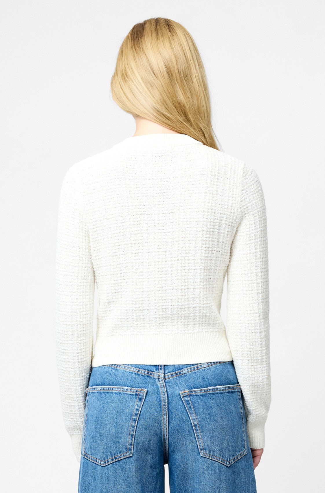 Lurex Tweed Knit Cardigan