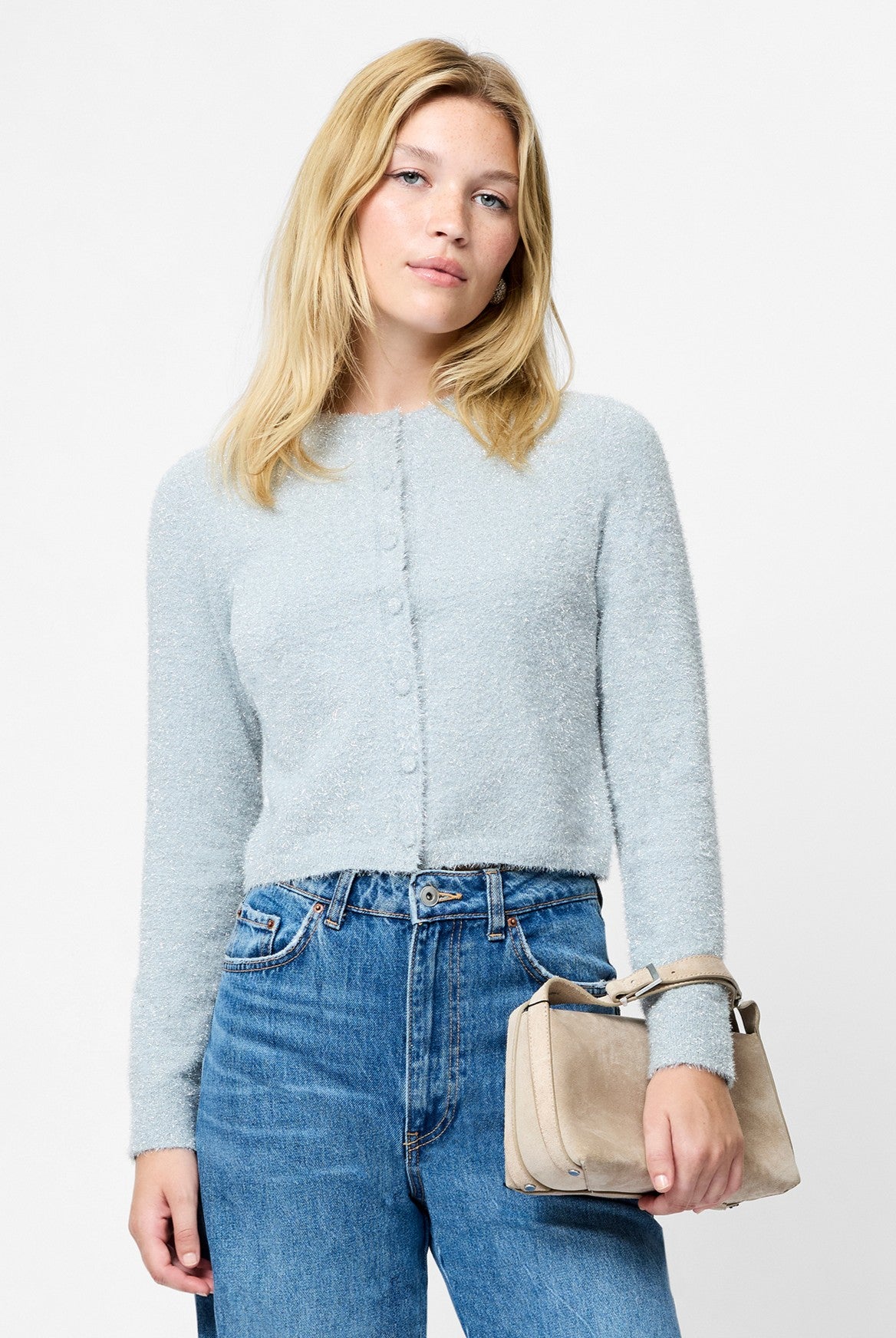 Tinsel Knit Slim Cardigan