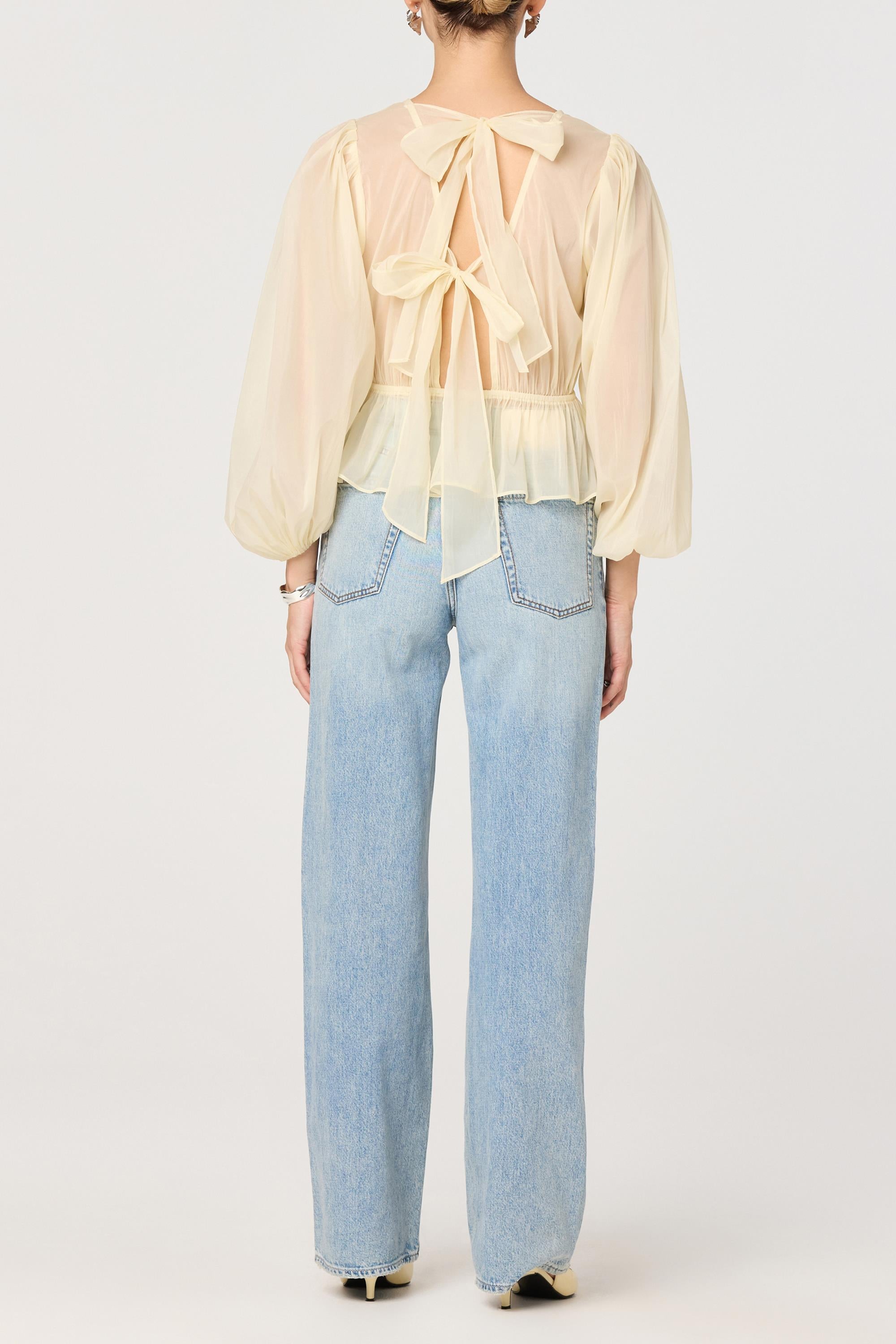 Amie Sheer Tie Back Top